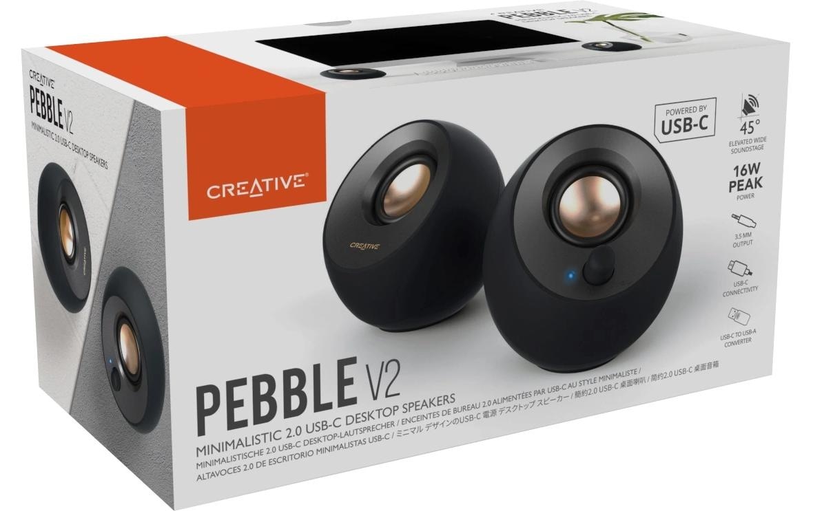 Creative Haut-parleurs pour PC »Pebble V2« 2.0 ( réglage du volume 8 W) USB-C