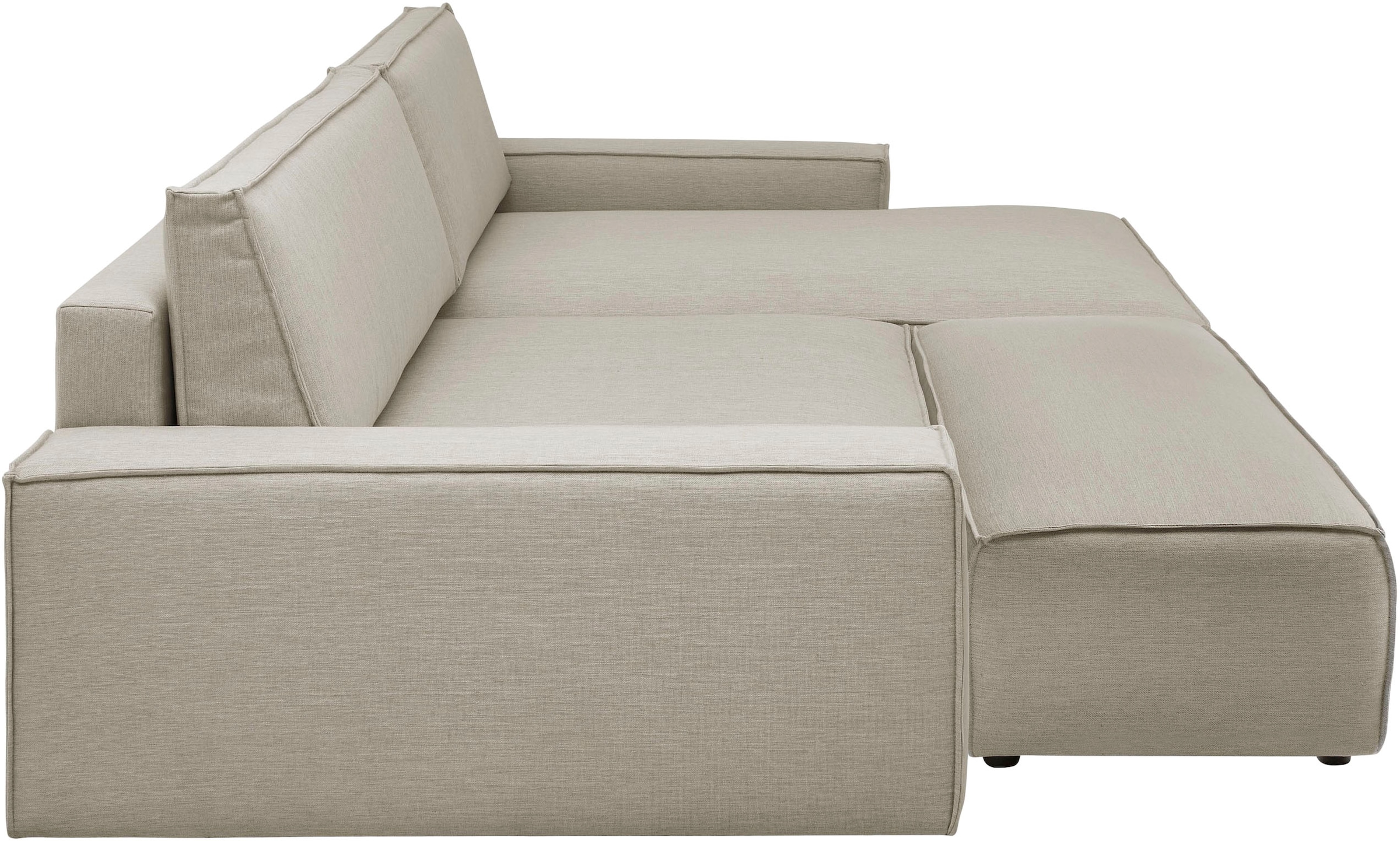 Home affaire Polsterecke »SHERWOOD XXL tief, L-Form, Schlaffunktion, Bigsofa, Cord, Leinenoptik« stellbar zum Schlafsofa (Krokodilverbinder), Cord, Leinenoptik,