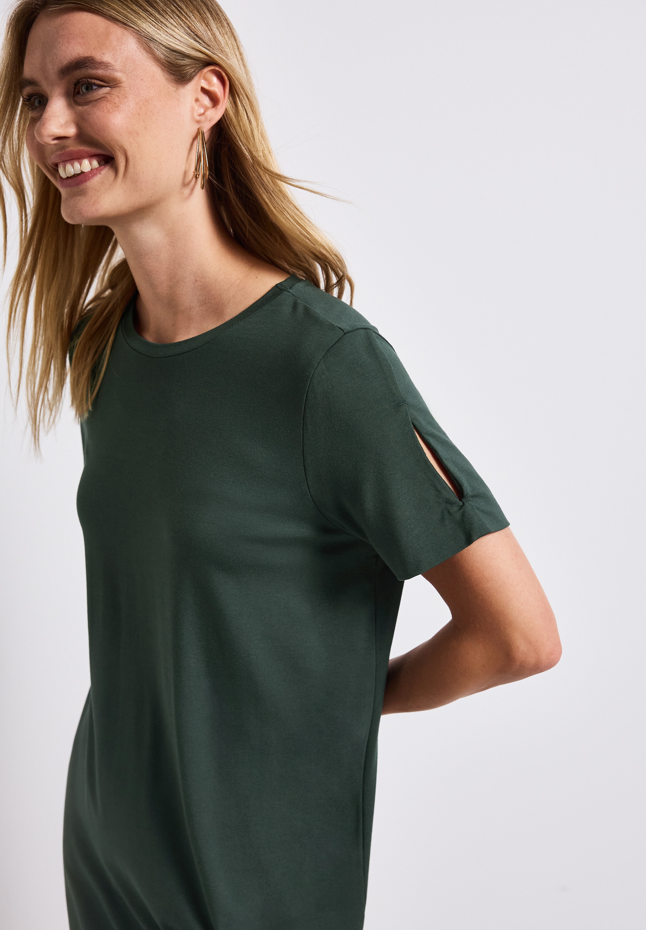 STREET ONE Shirtkleid, mit Schlitzdetail