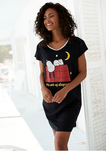 Nachthemd, mit Snoopy Druckmotiv
