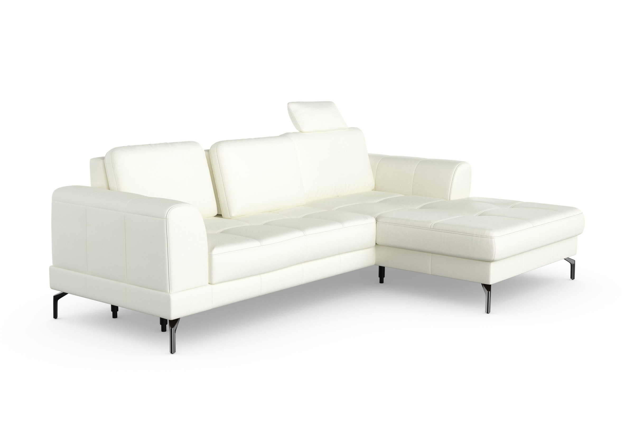 sit&more Ecksofa »Bendigo L-Form«, inklusive Sitztiefenverstellung, Bodenfreiheit 15 cm, 2 Fussfarben