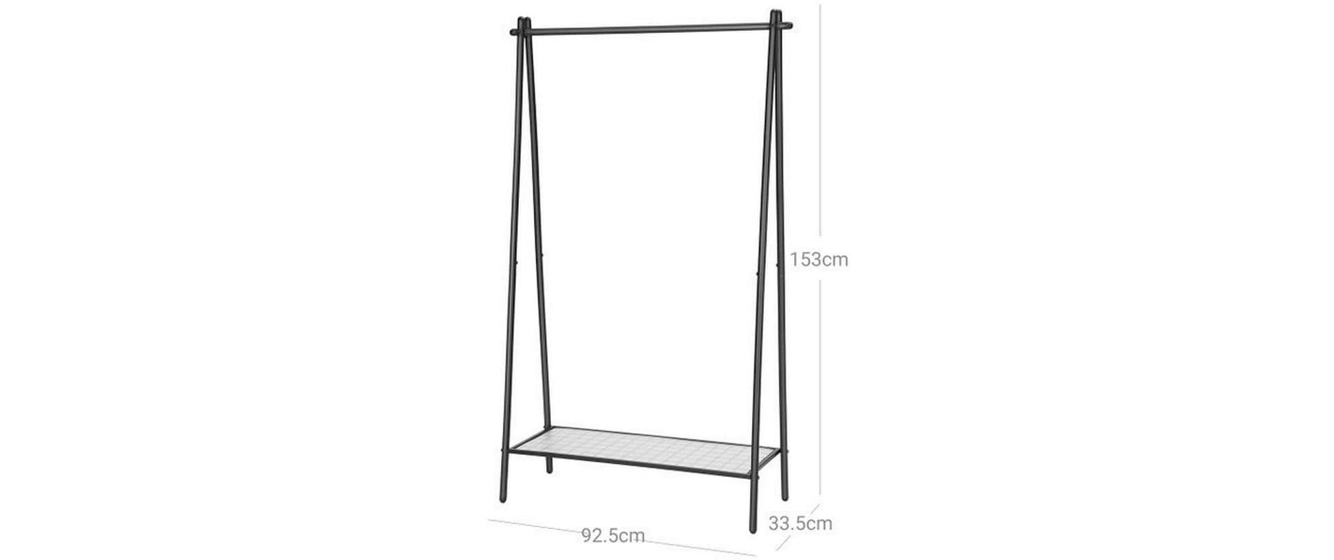 SONGMICS Garderobenständer »153 cm, Schwarz/Schwarz matt«