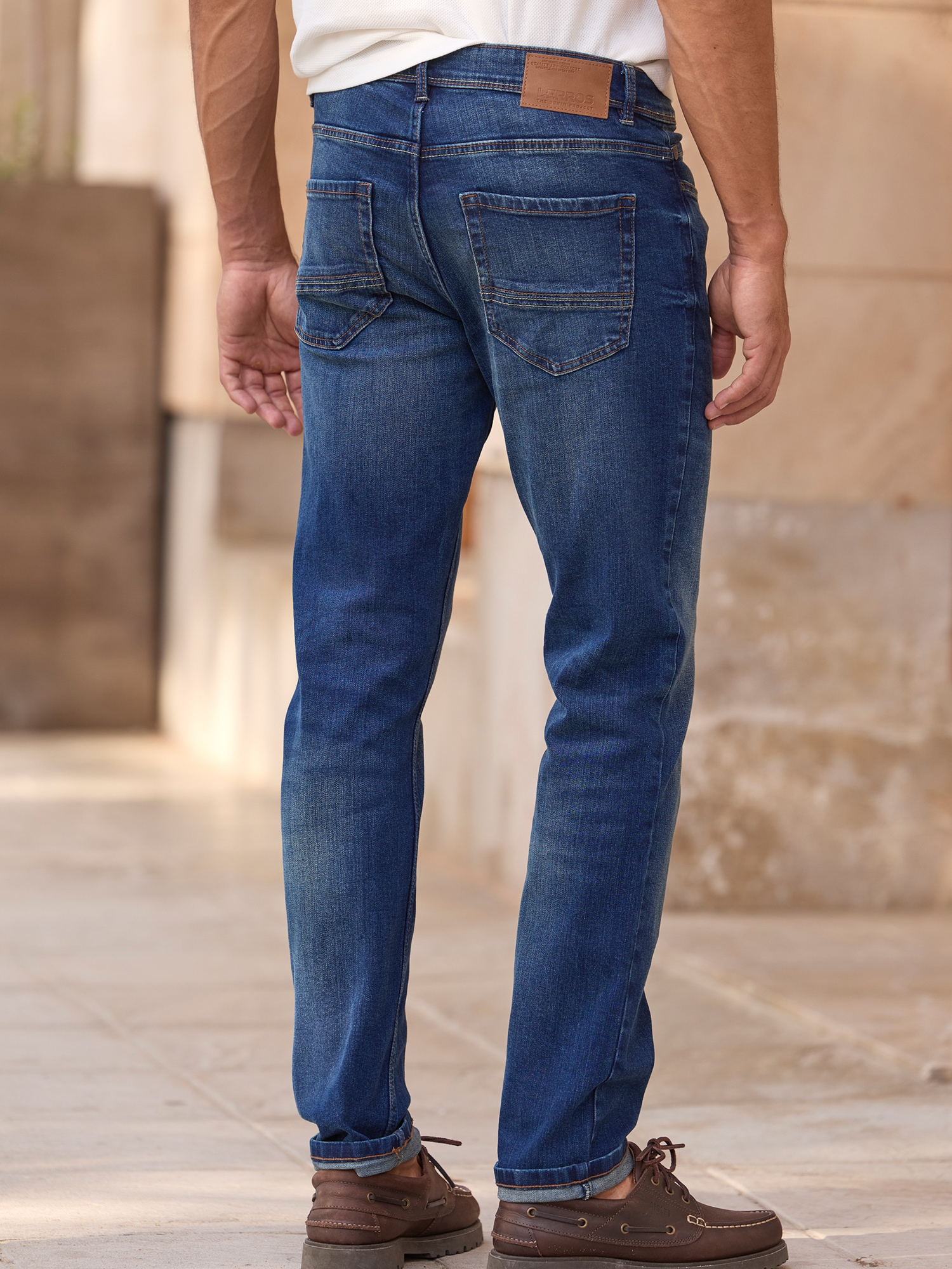 LERROS Pantalon de détente »Baxter Relaxed Fit Jeans – Bequemer Stretch 5-Pocket Denim«  jeans stretch confortable - facile d'entretien, idéal pour tous les jours & loisirs