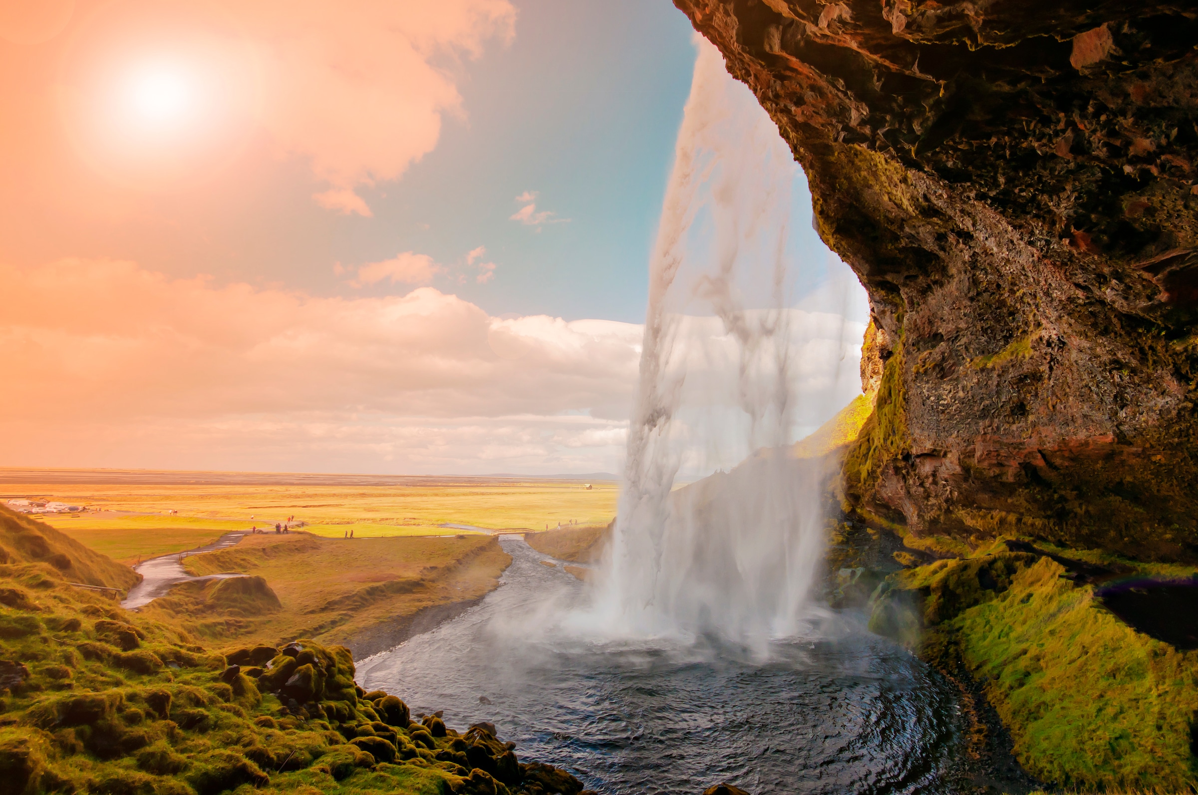 Image of Papermoon Fototapete "Amazing Waterfall Iceland" glatt