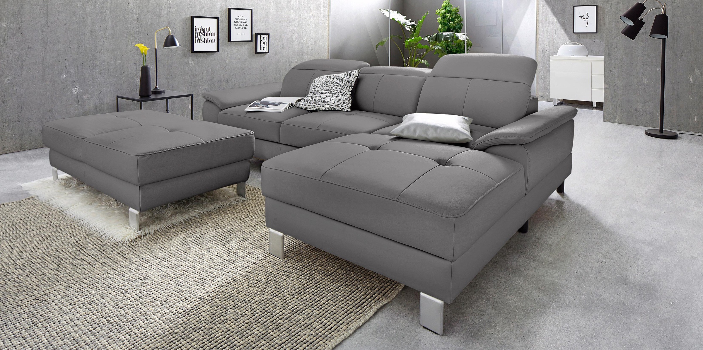 exxpo - sofa fashion Hocker »Mantua 2 Bankhocker, tolle Verarbeitungsdetails, modern und elegant«