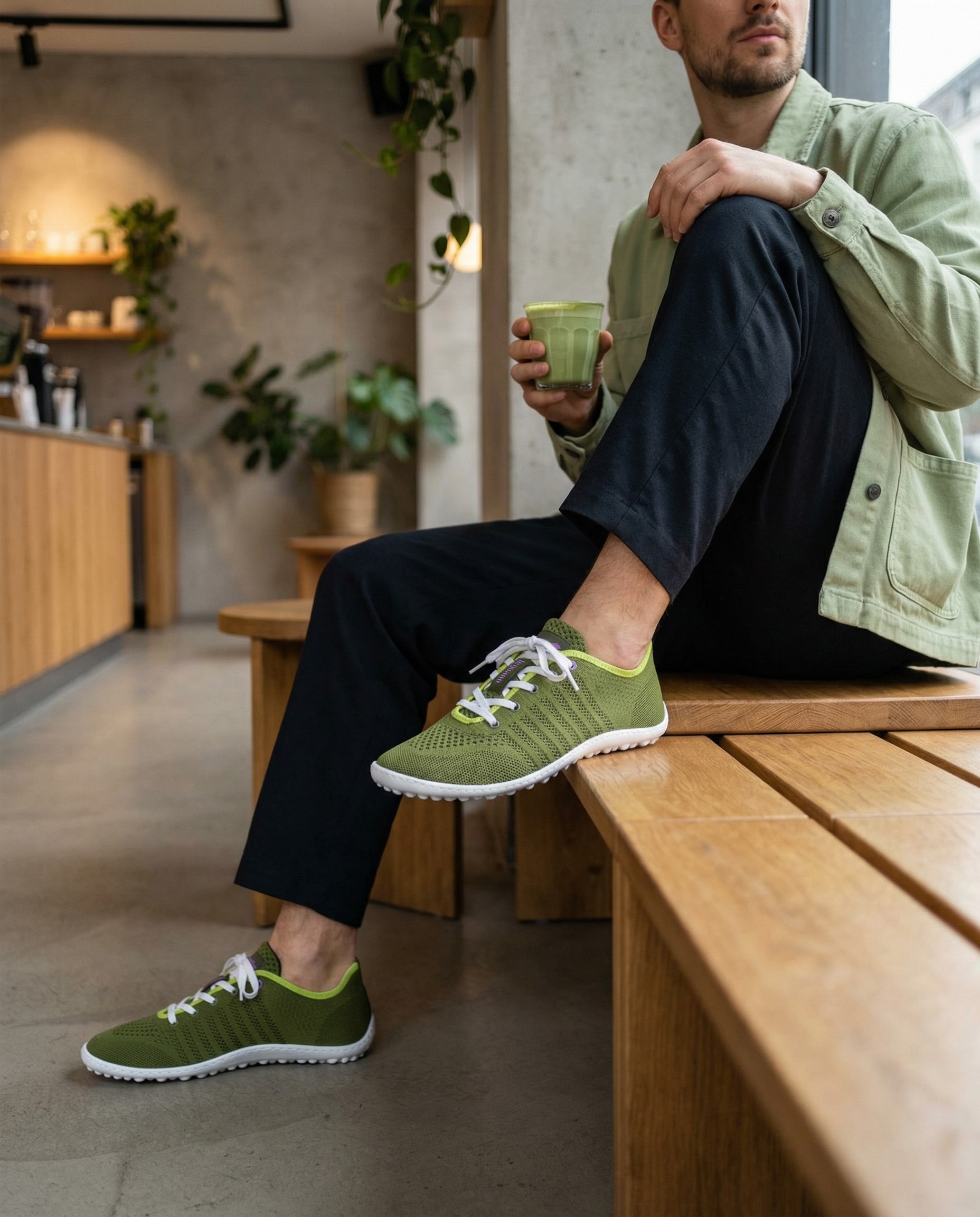 Leguano Chaussures pieds nus »GO«  chaussure de loisirs, chaussure basse, à lacets avec semelle demi-sphère à 360 degrés