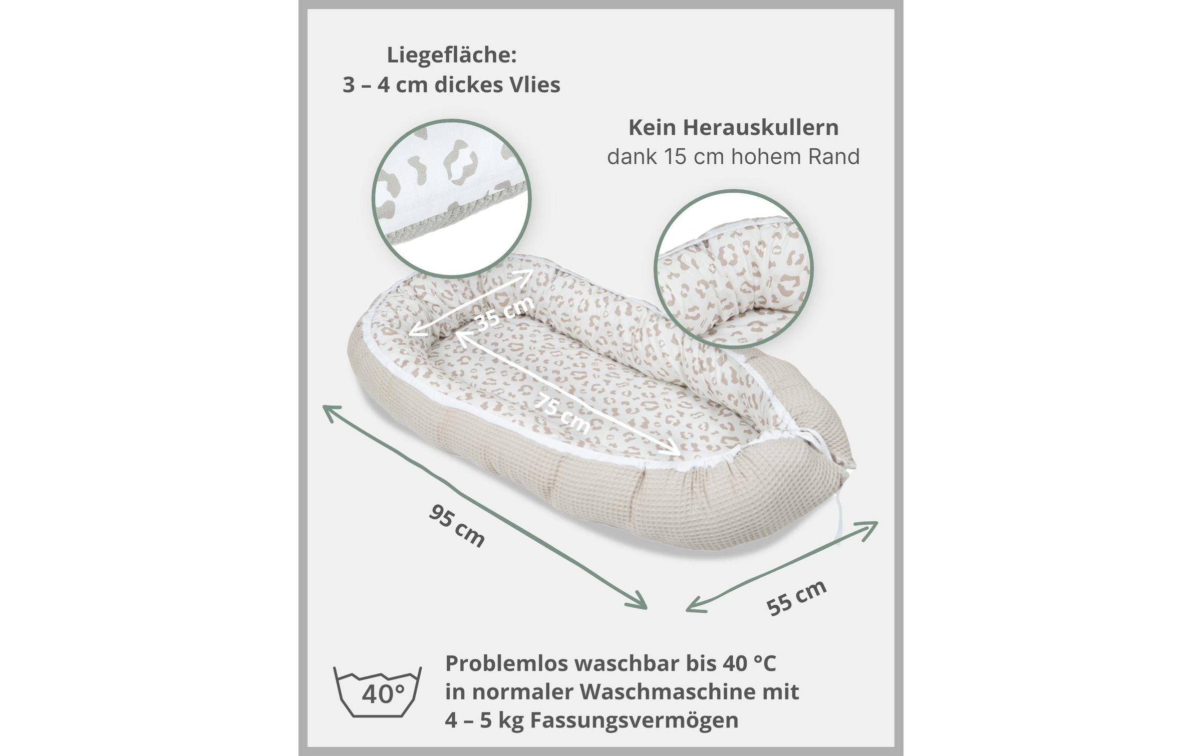 Bettnestchen »Ullenboom Leo 55 x 95 cm«