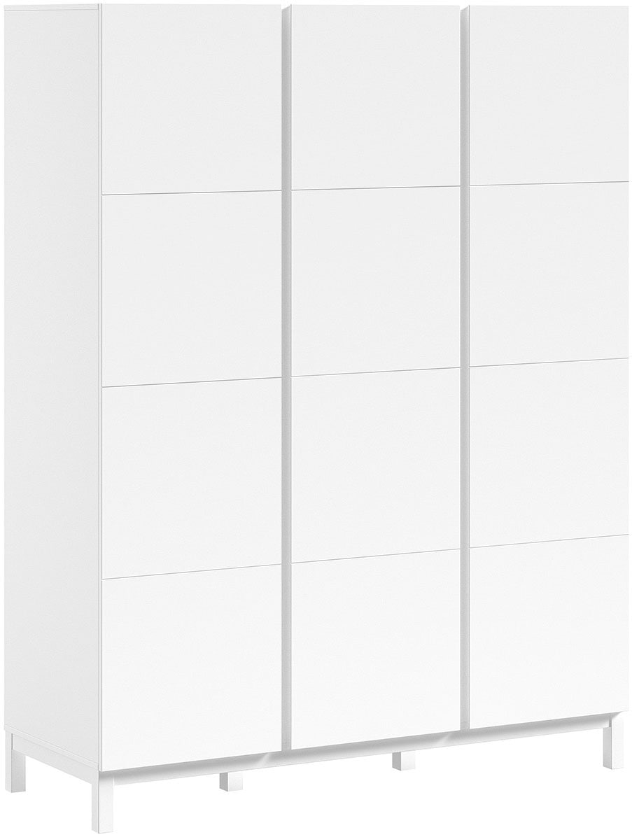 Vipack Jugendzimmer-Set »Set best. aus Einzelbett 90/200, Nachtkonsole, Kleiderschrank 3-trg.« 3 Stk. tlg. in gradlinigem Design, pflegeleichte lackierte Oberfläche in Weiss