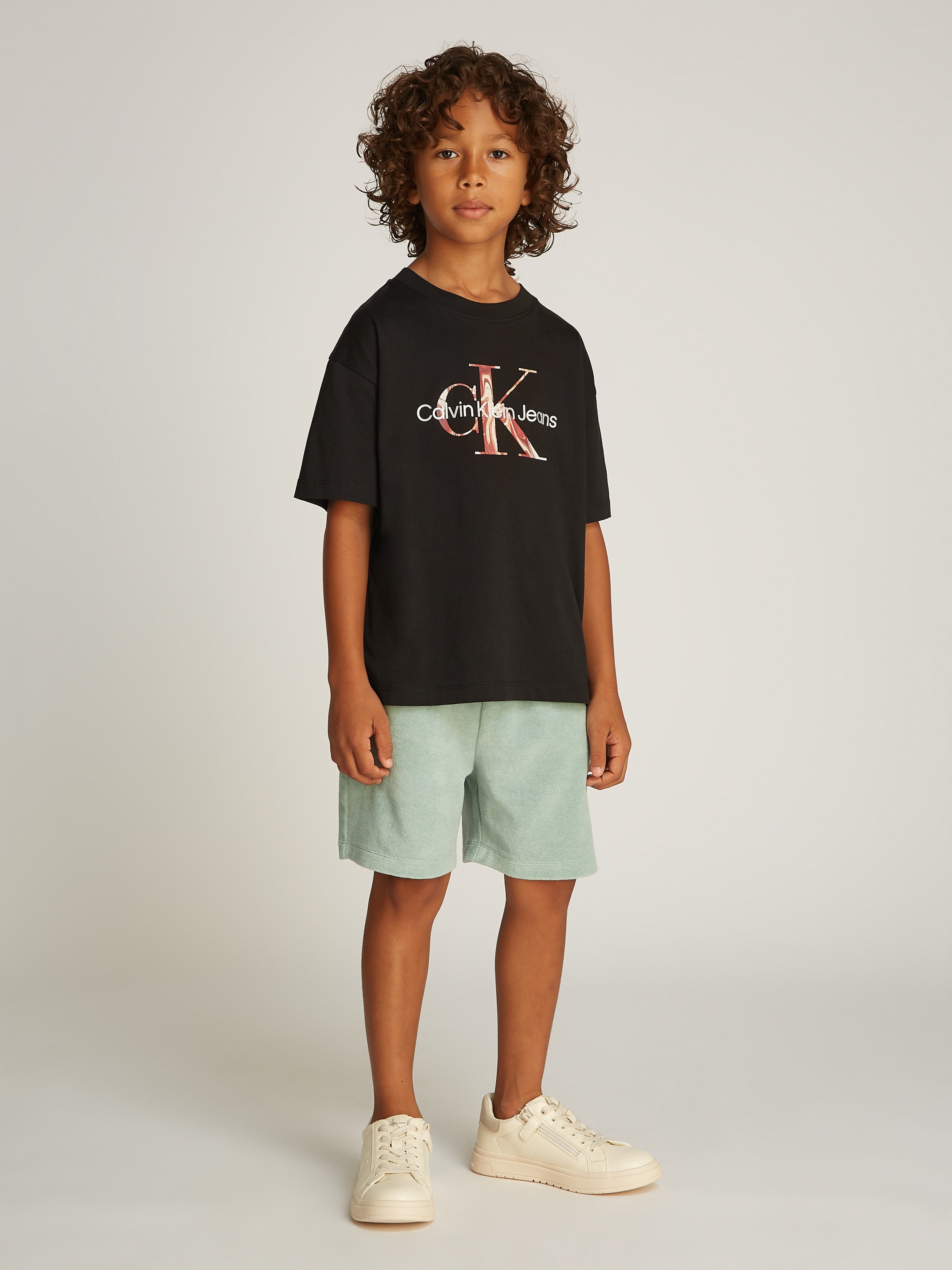 Calvin Klein Jeans T-Shirt »OCEAN SWIRL MONO T-SHIRT«, mit grossem Logodruck