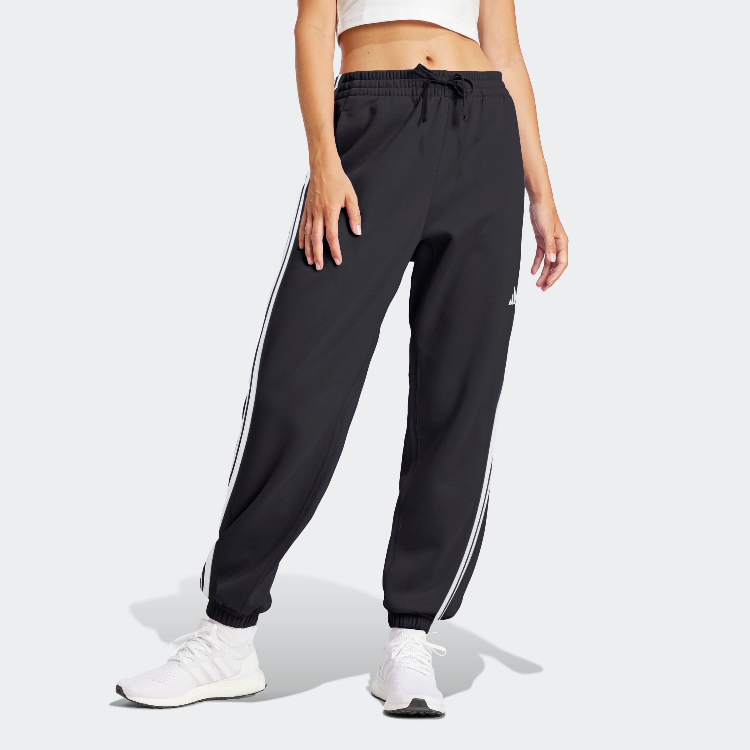 Image of adidas Sportswear Sporthose "ESSENTIALS 3-STREIFEN FRENCH TERRY CUFFED" reguläre Passform, mittelhoher Bund, weiches French Terry