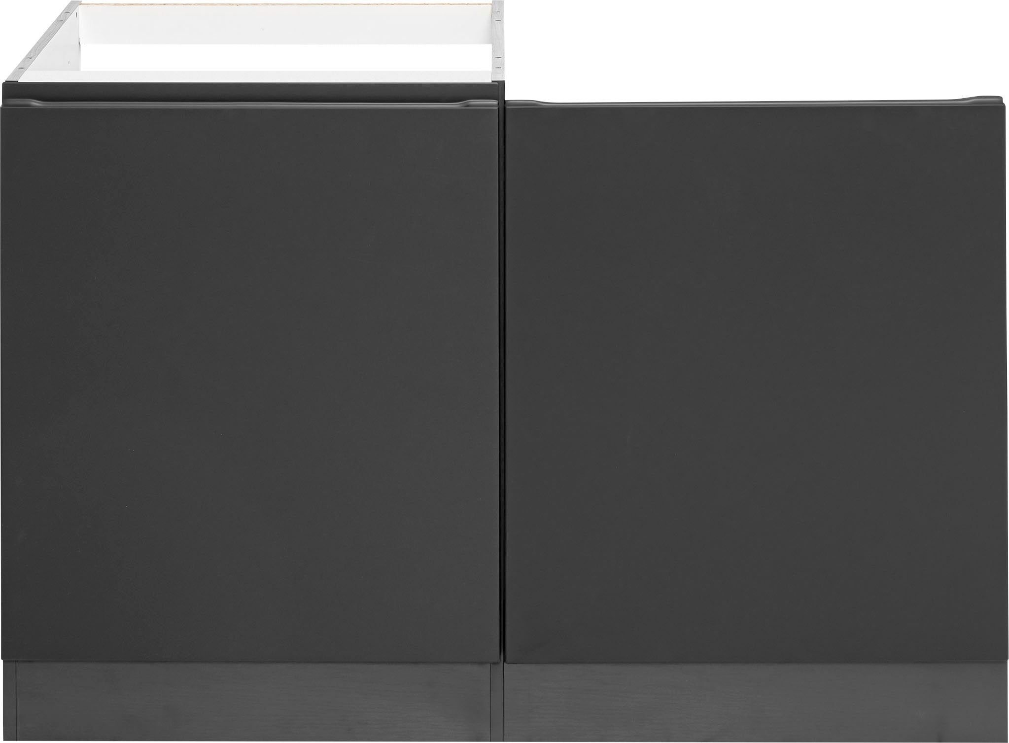 KOCHSTATION Spülenschrank »KS-Bruneck« >>Bruneck<< 120 cm breit, für viel Stauraum, hochwertige MDF-Fronten