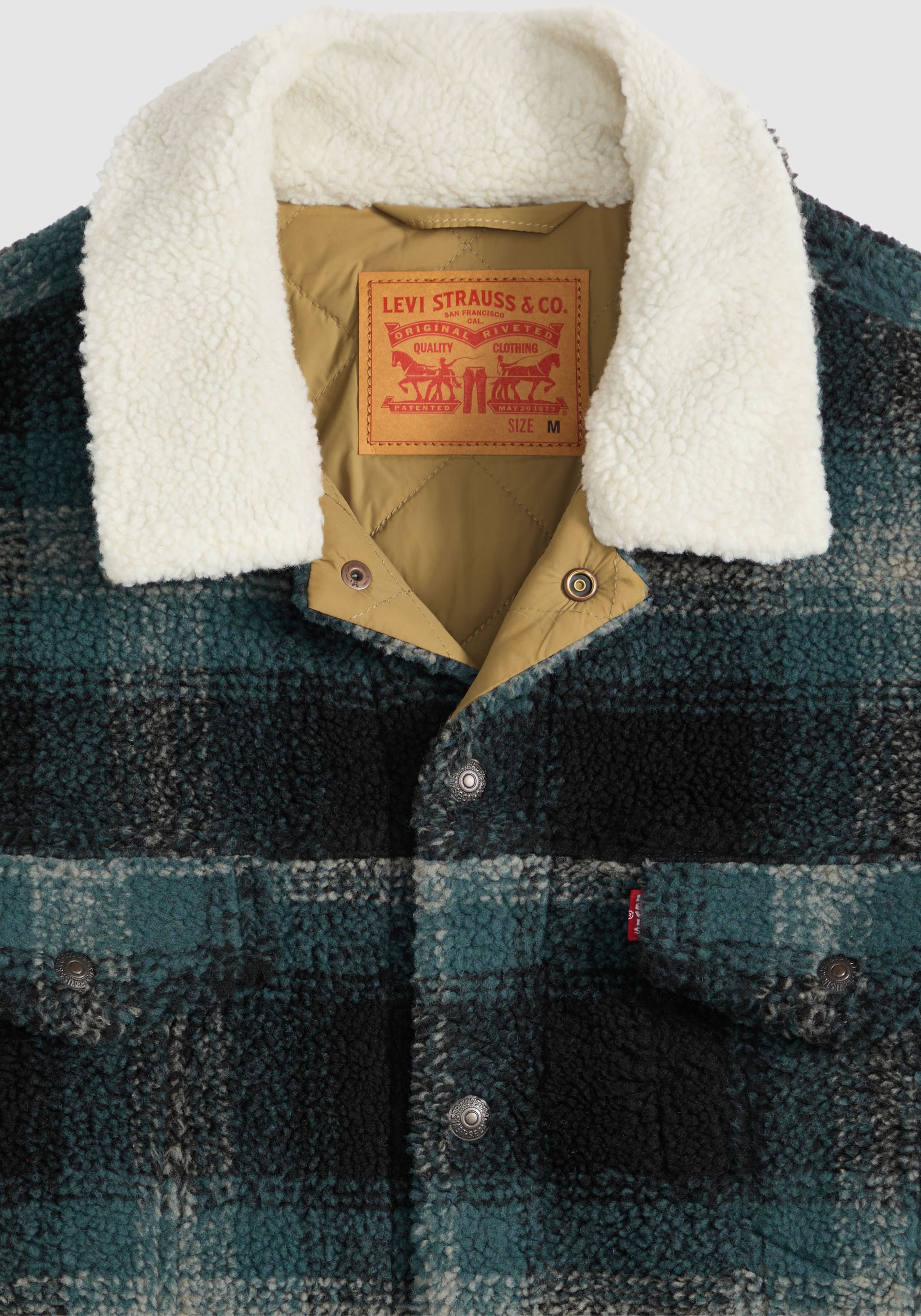 Levi's® Veste polaire »TYPE 3 EXT SHERPA TRUCKER« fermeture à pression, poches latérales
