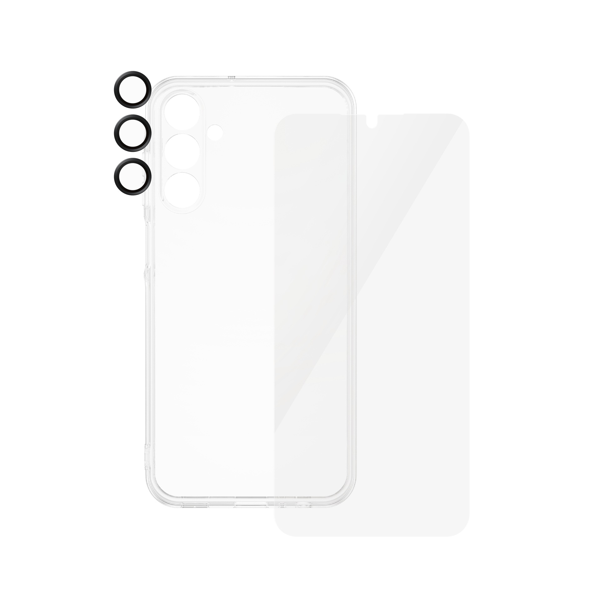 SAFE by PanzerGlass Displayschutzglas »3-in-1 Bundle Set Screen Protector, Case und Camera Lens Protector« für Samsung Galaxy A15;Samsung Galaxy A15 5G Bildschirmschutz, Kameraschutz, Backcover, Rundumschutz, 360 Grad