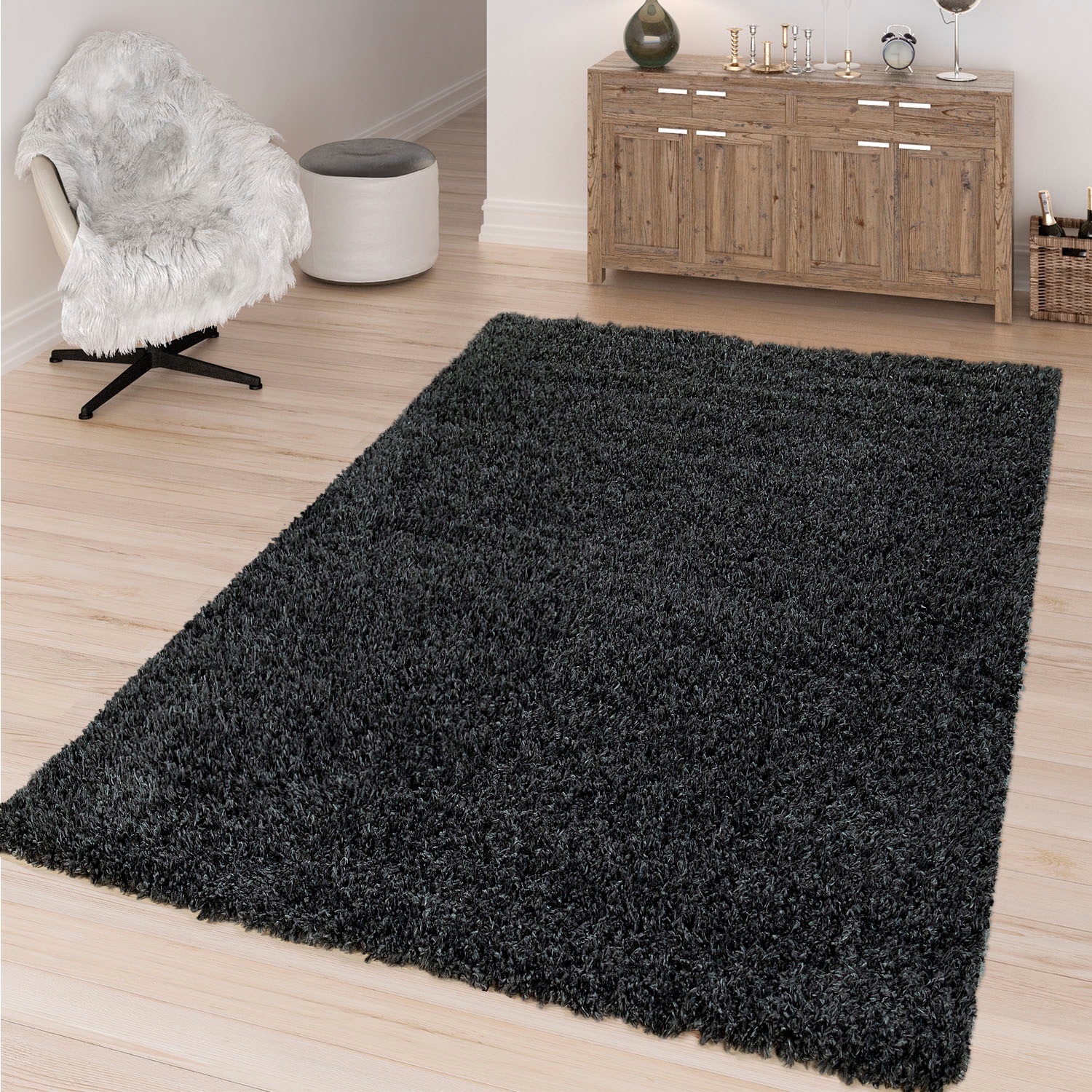 Image of my home Hochflor-Teppich »Tripova«, rechteckig, 45 mm Höhe, Uni Farben, weicher flauschiger Flor, ideal im Wohnzimmer & Schlafzimmer bei Ackermann Versand Schweiz