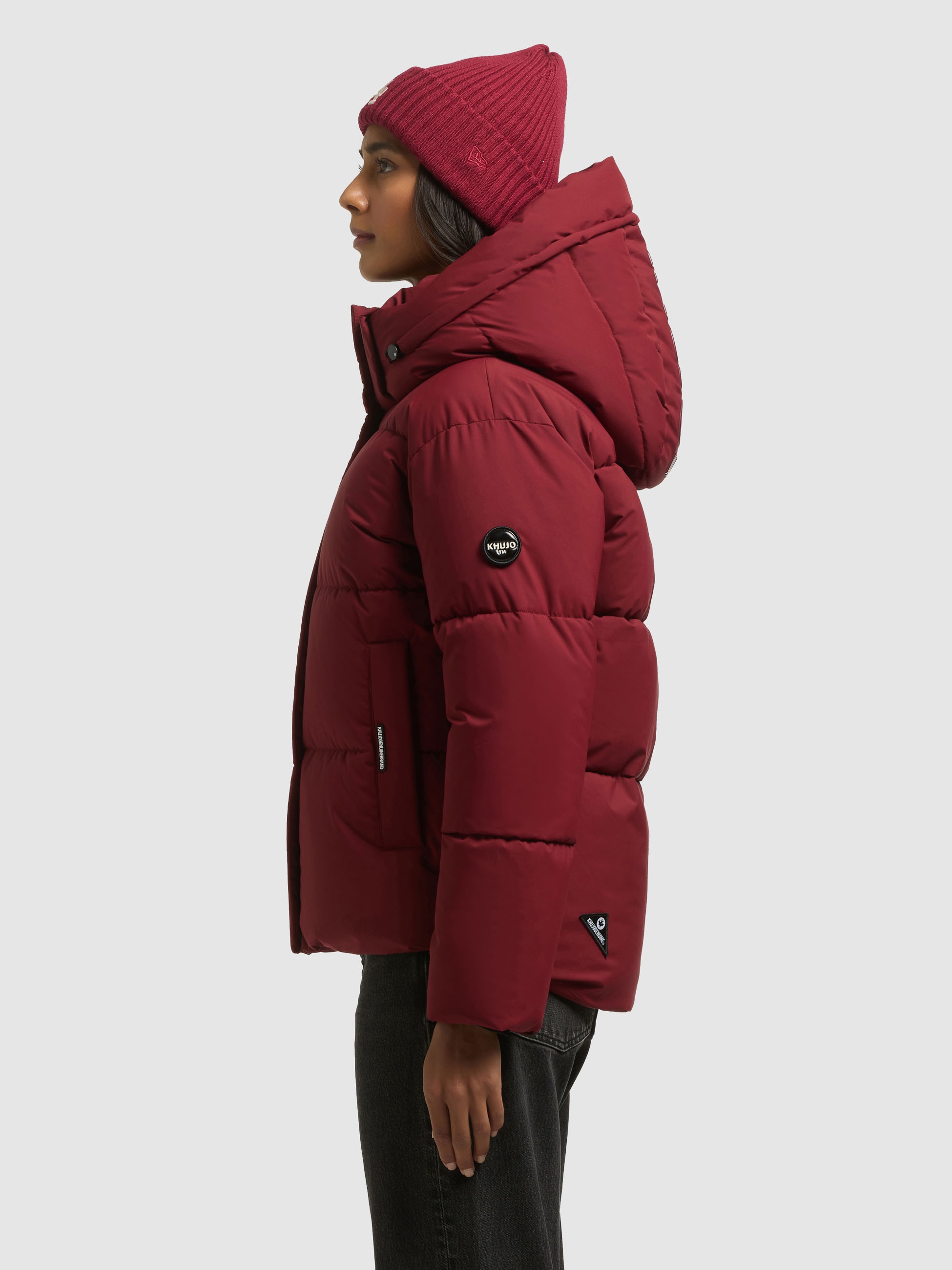 khujo Steppjacke »DEVINA3 MATT« mit Kapuze Taschenbeutel mit Fleece