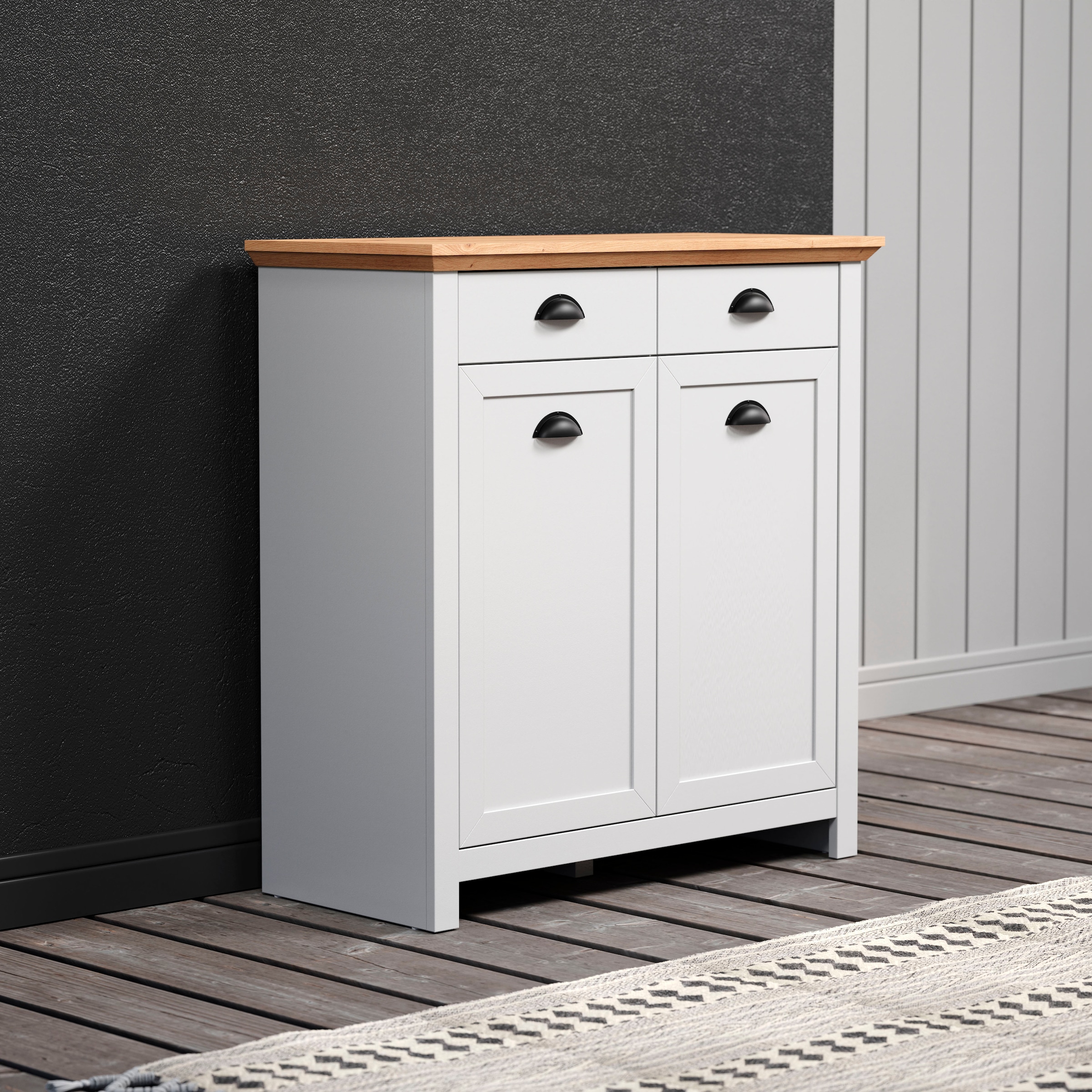 Home affaire Garderoben-Set »Herzwill«, (5 St.), 5-teiliges Sparset bestehend aus Schrank, Masse B/H/T ca.: 267/201/41cm