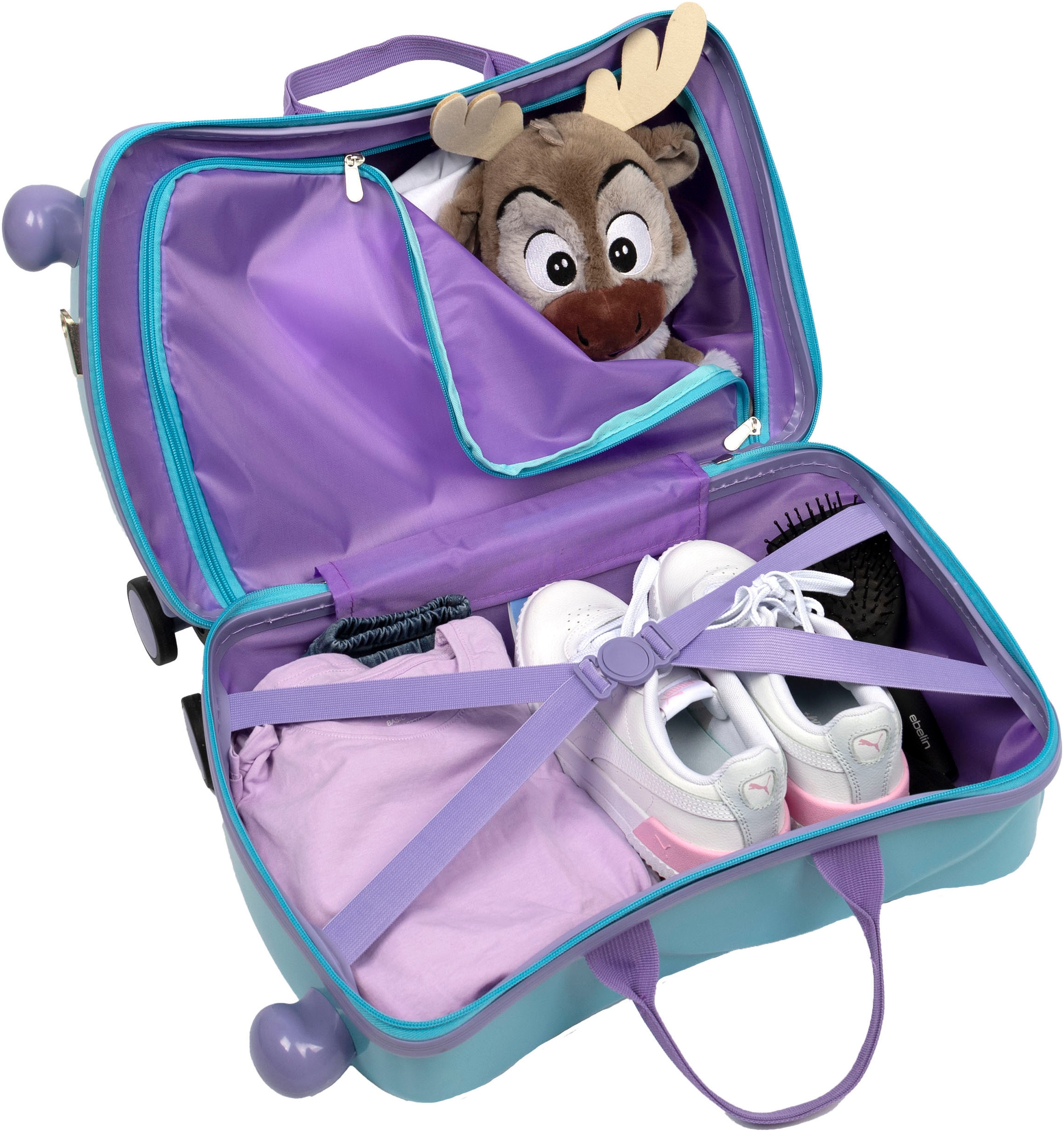 UNDERCOVER Valise pour enfants »Ride-on Trolley, Frozen« 20 litre 4 Rollen zum sitzen und ziehen