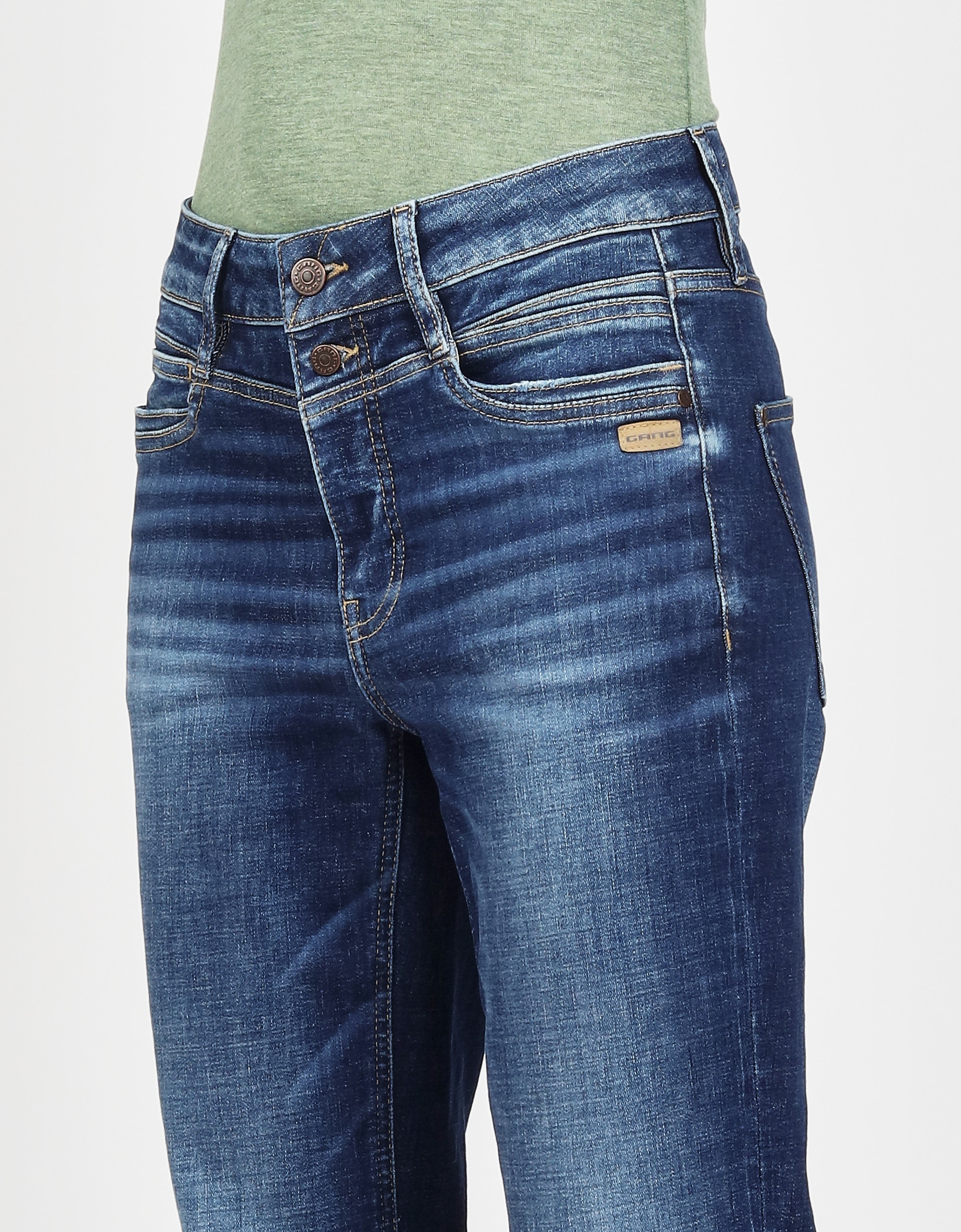 GANG Straight-Jeans »94STACY«, mit zusätzlicher Passe vorn