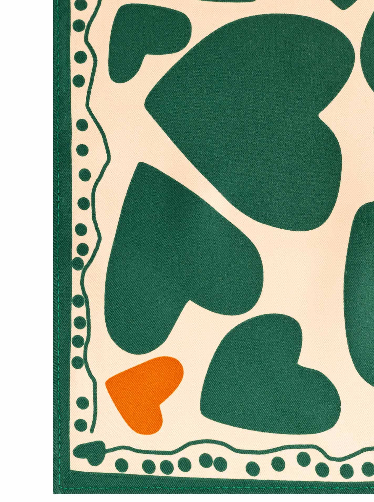 Zwillingsherz Foulard »"Herz'"« mit Herzmotiv, glänzend