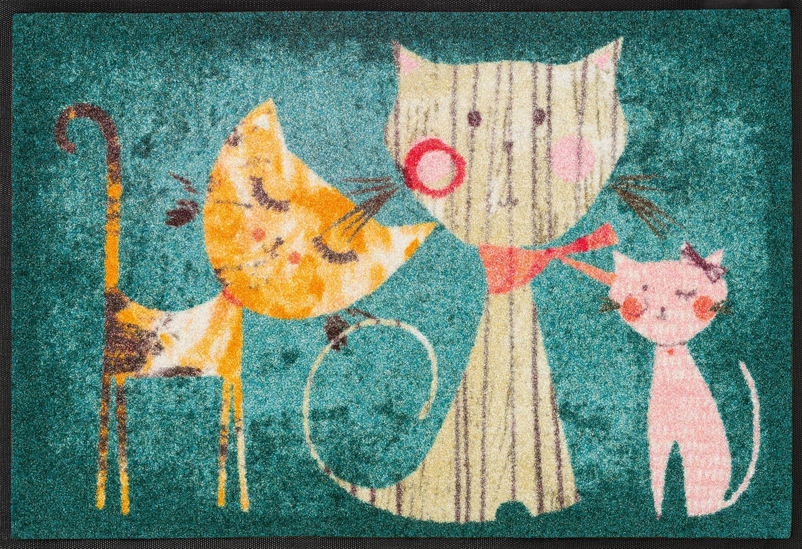 Image of wash+dry by Kleen-Tex Fussmatte »Klara Lisa&Marie«, rechteckig, 7 mm Höhe, Schmutzfangmatte, rutschhemmend, waschbar bei Ackermann Versand Schweiz