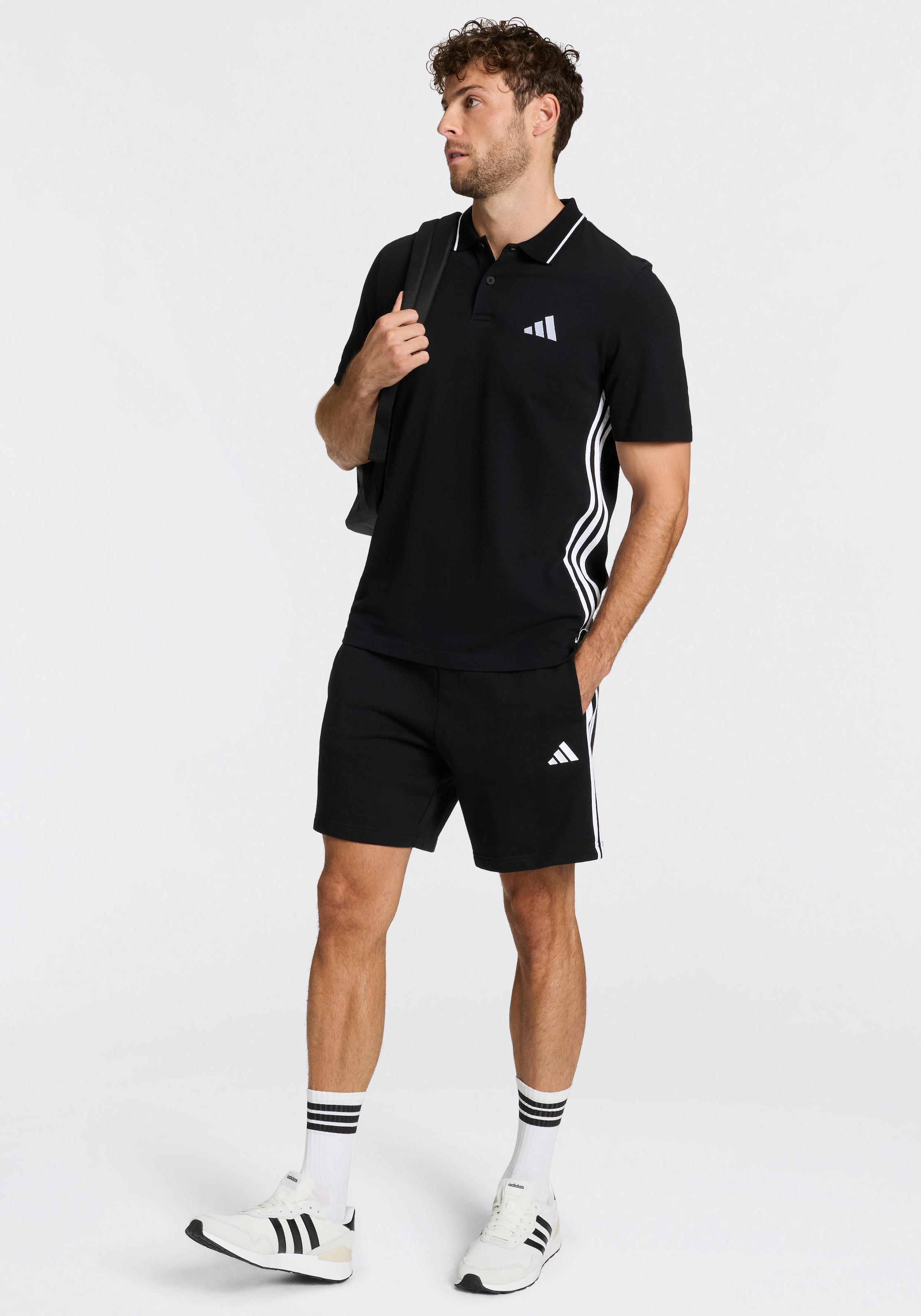 adidas Sportswear Polo »ESSENTIALS 3-STREIFEN PIKEE«