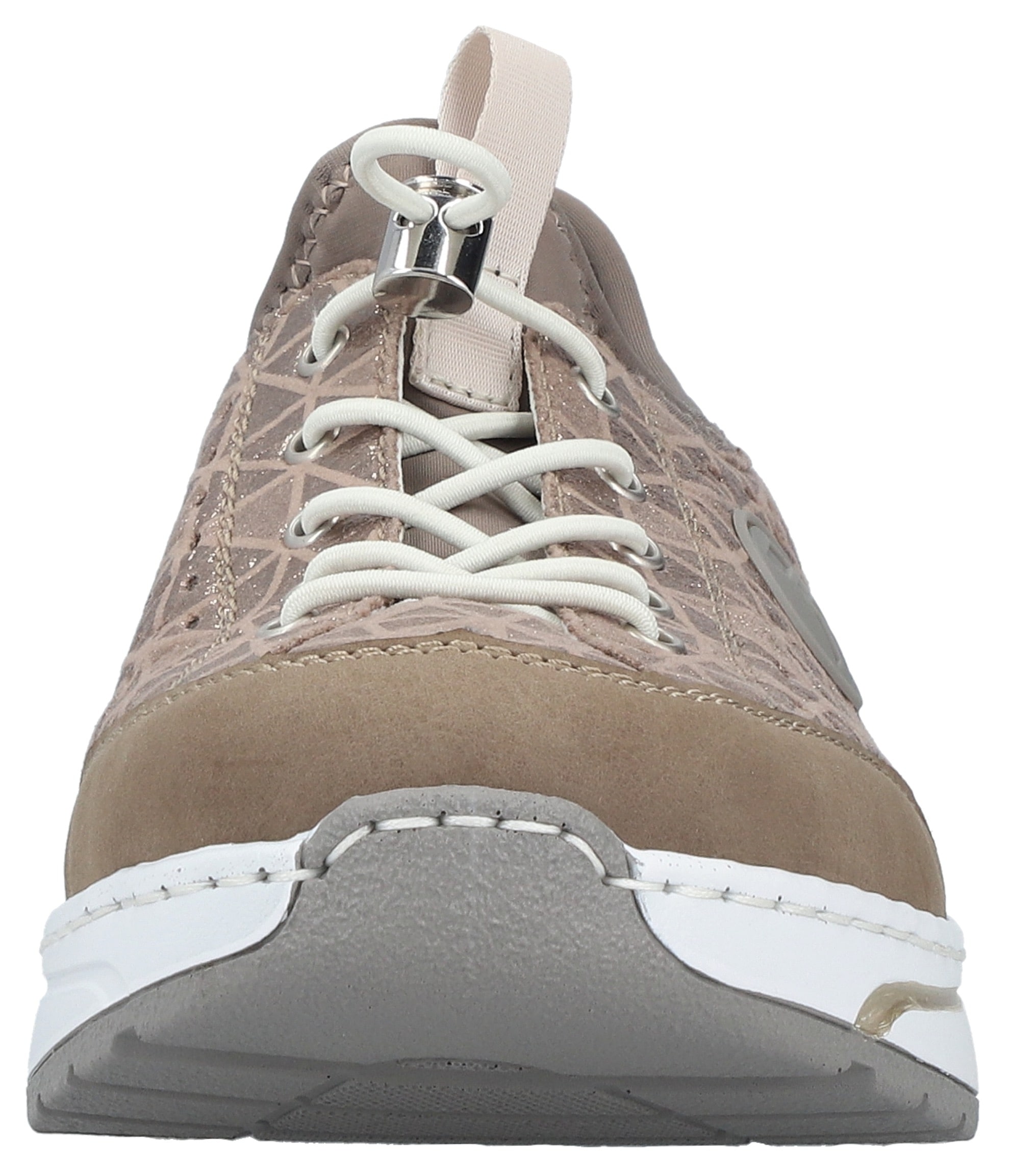 Rieker Slip-On Sneaker  Slipper, Freizeitsneaker, Halbschuh in Metallic-Optik