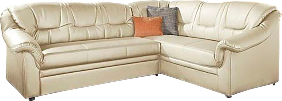 Image of DOMO collection Ecksofa "Montana, zeitlose Rückensteppung, bequeme Armlehnen, L-Form" wahlweise mit Bettfunktion