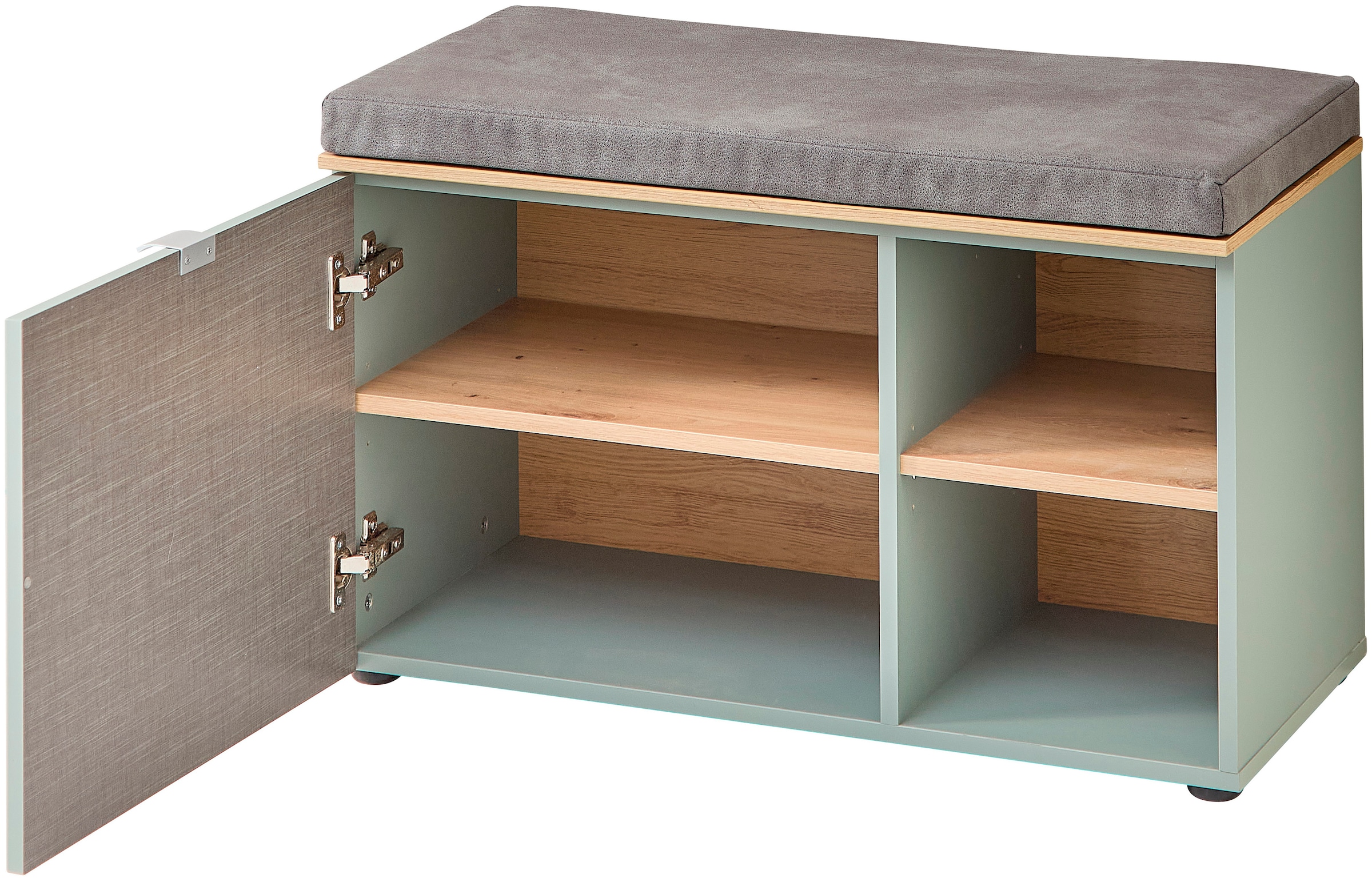 Innostyle Schuhschrank »Bari Schuhbank inkl. Sitzkissen, BxHxT 78x50x38 cm« 1 Stk. tlg. 1 türig, 4 Fächer, Softclose, ABS Kantenschutz