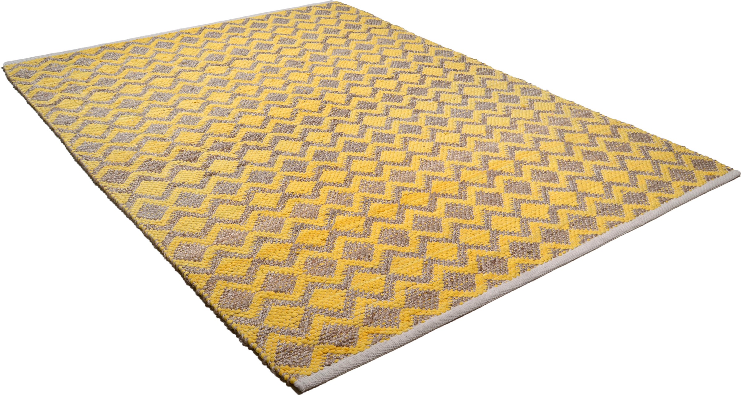 Image of TOM TAILOR HOME Teppich "Geometric" rechteckig 7 mm Höhe Flachgewebe, handgewebt, Material: 60% Baumwolle, 40% Jute