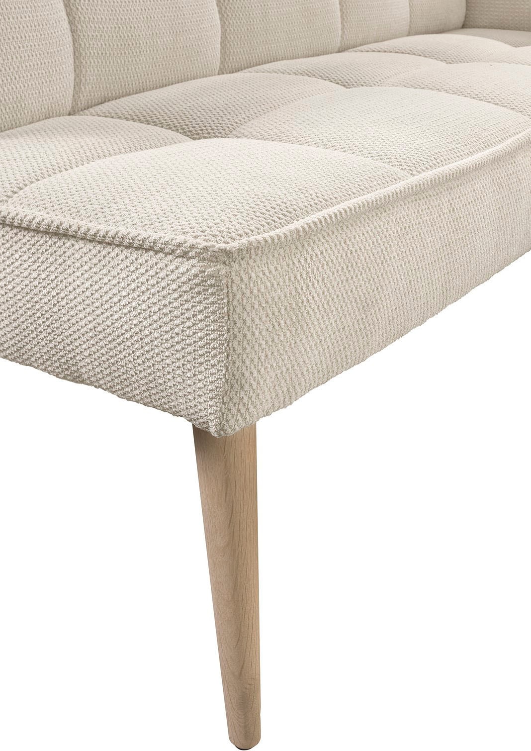 exxpo - sofa fashion Banc d'angle »Latte« moderne Sitz- und Rückensteppung, bequem und elegant, hoher Holzfuss