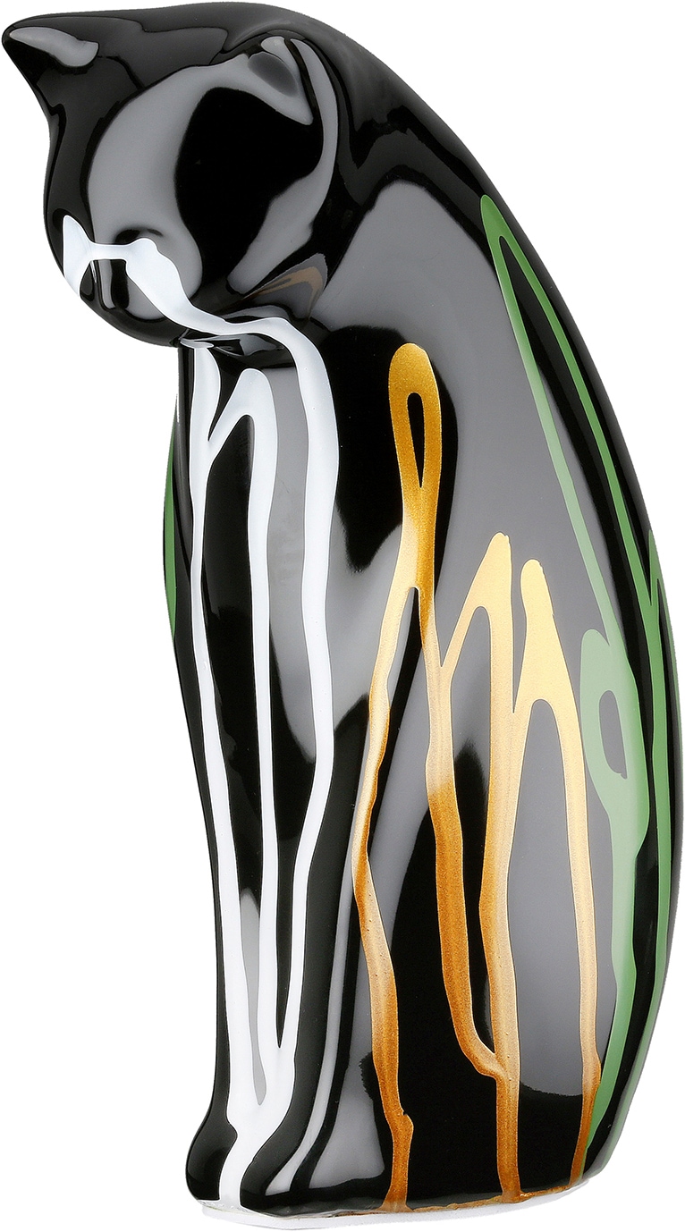 GILDE Sculpture »2tlg. Set Figur Katze Scuro schwarz« Figurine d'animal accessoire de maison chat design décoratif figurine de collection