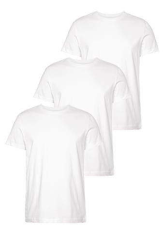 T-Shirt, (Set, 3 tlg., 3er-Pack), aus reiner Baumwolle