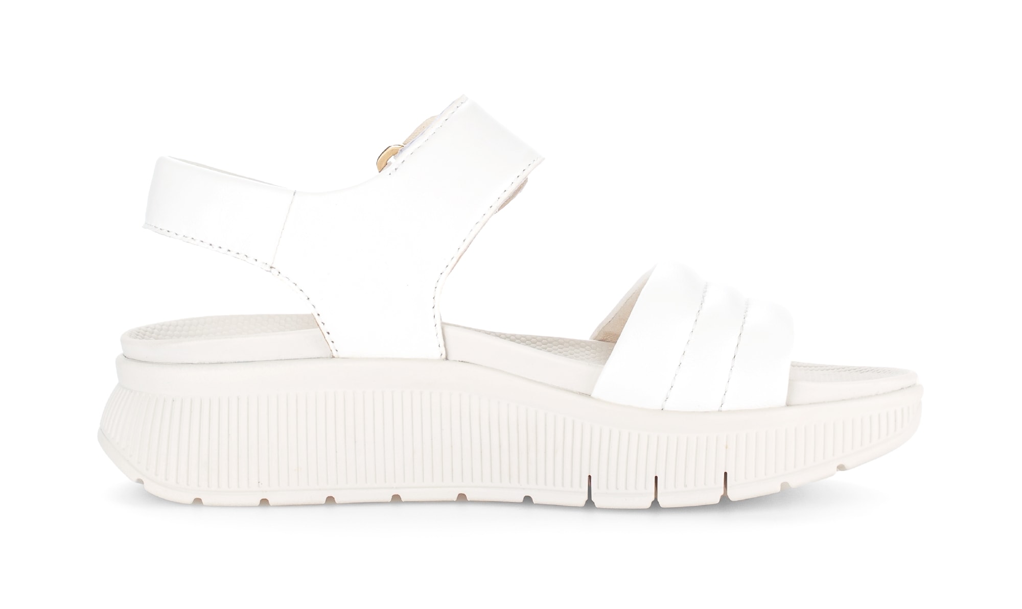 Gabor Sandale à lanières  plateforme, sandalette avec surpiqûres décoratives et rivet