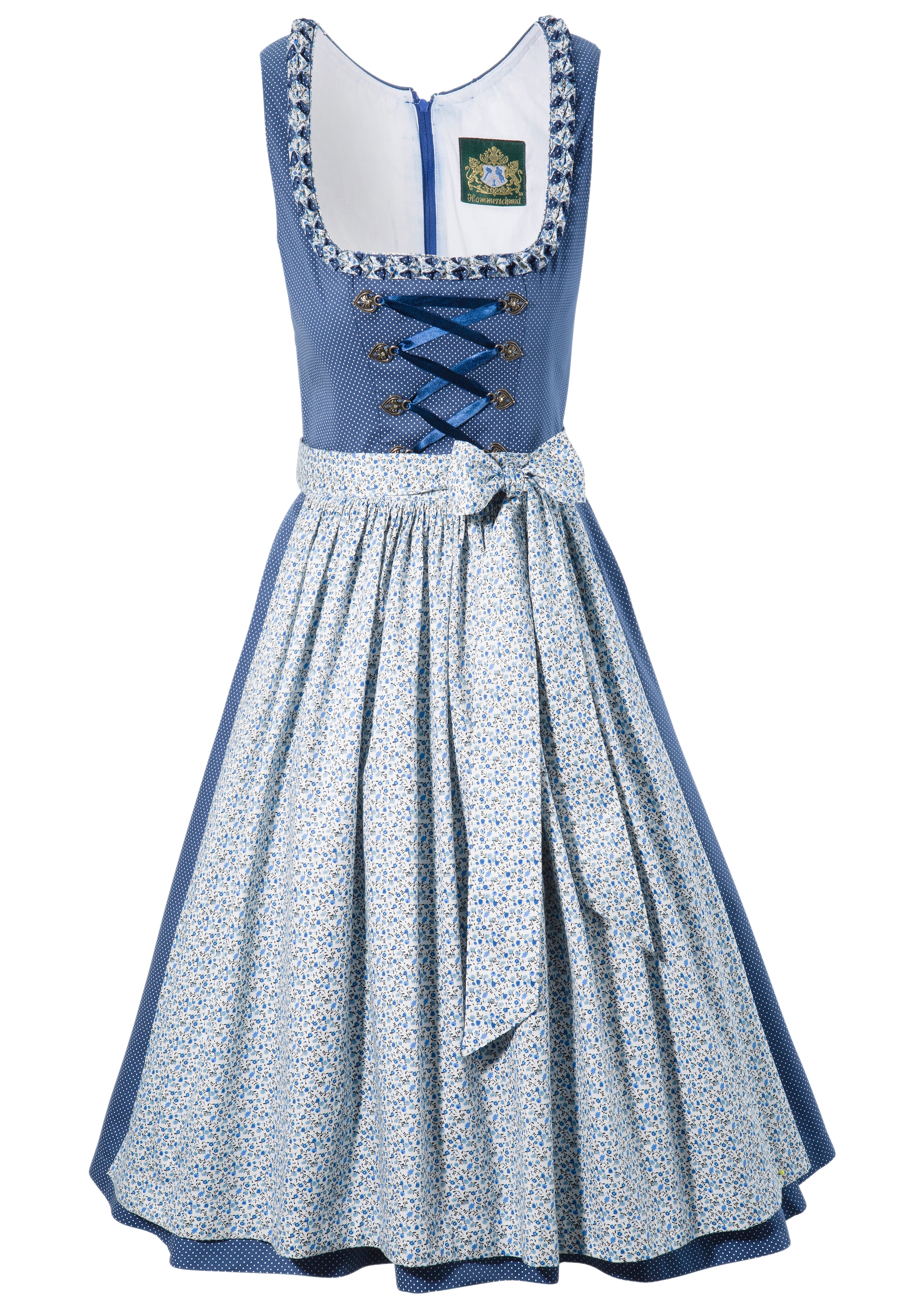 Dirndl midi im Pünktchendessin all-over