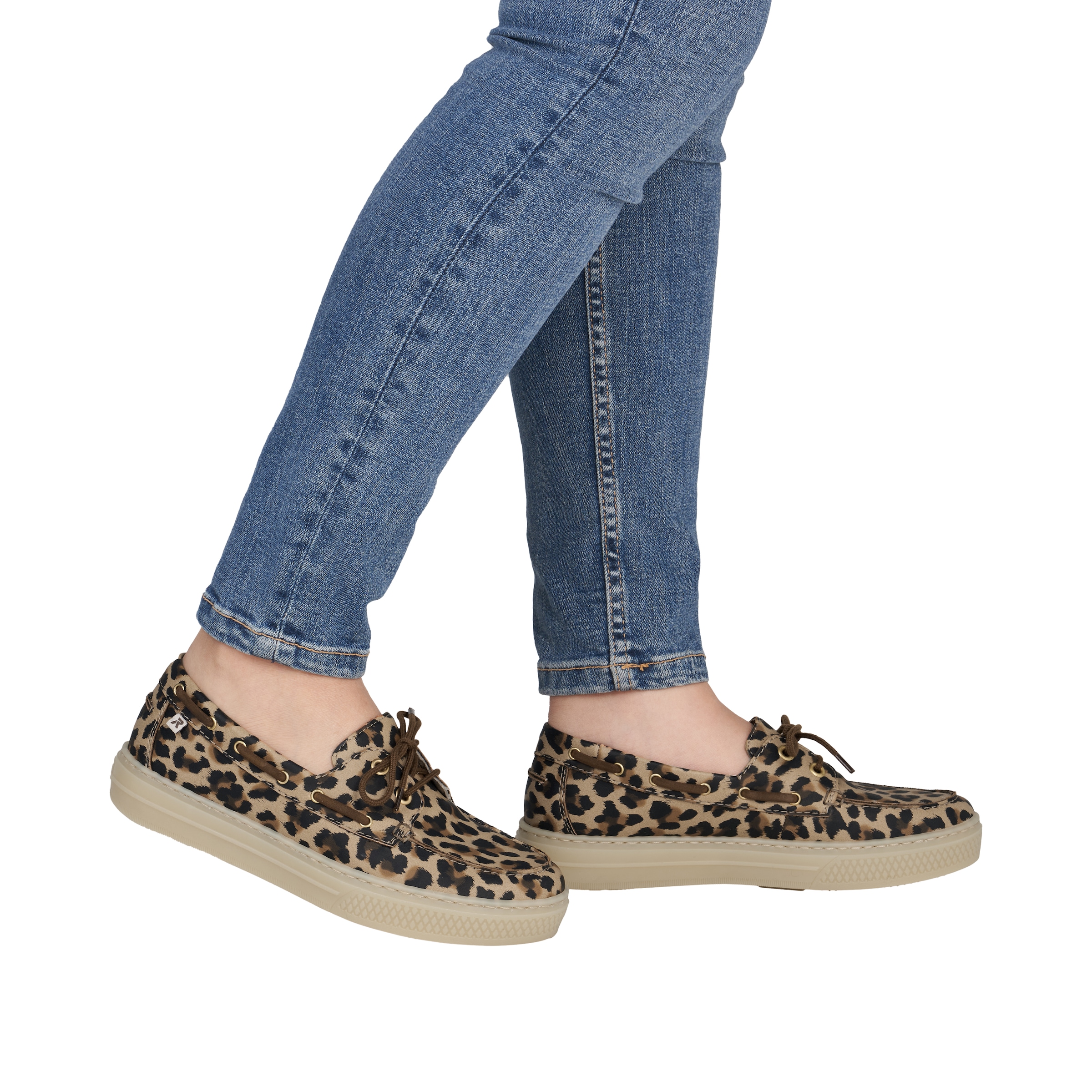 Rieker Bottes  chaussure à lacets, mocassin, chaussure basse aspect léopard