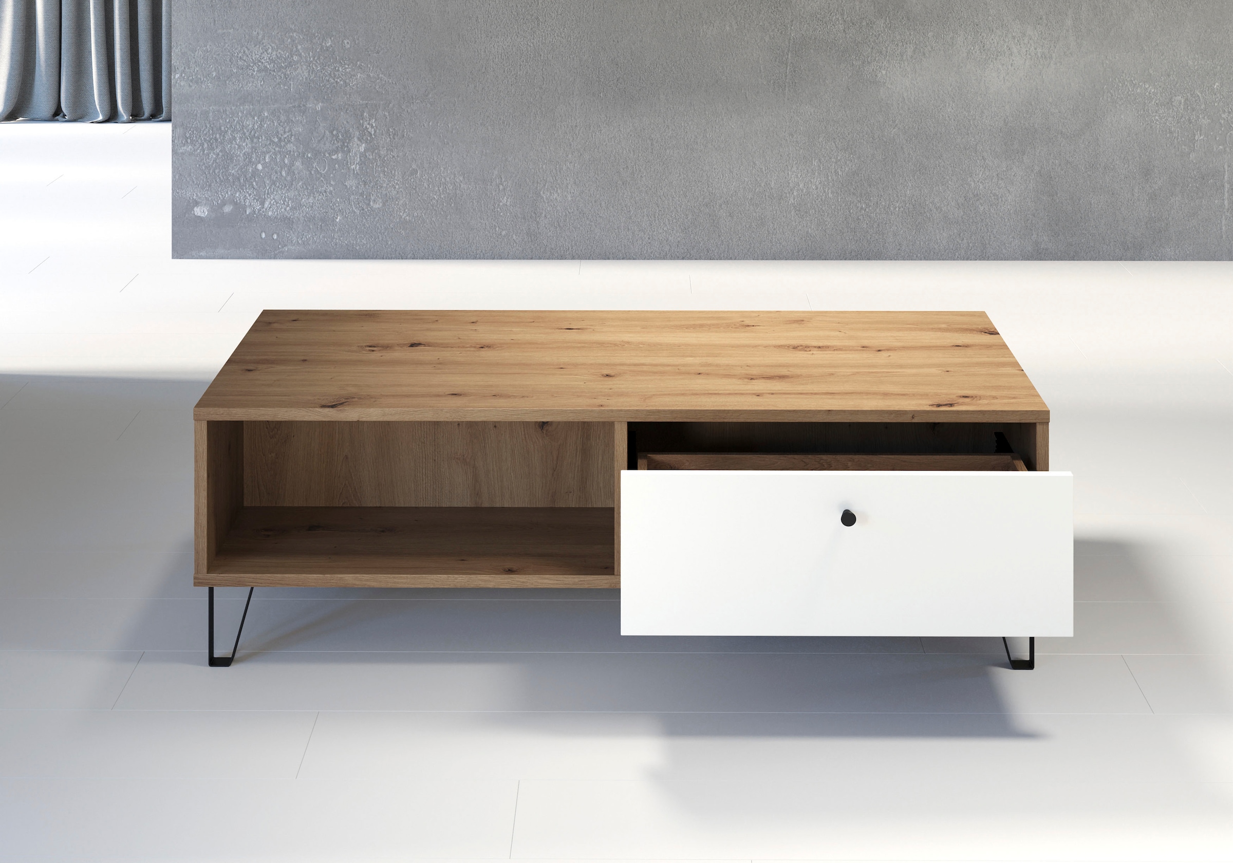 Image of Home affaire Couchtisch "Tarragona" Couchtisch m. 2 Schub.K, 2 Fächern & Soft-Close - (B/T/H) 110/60/37 cm
