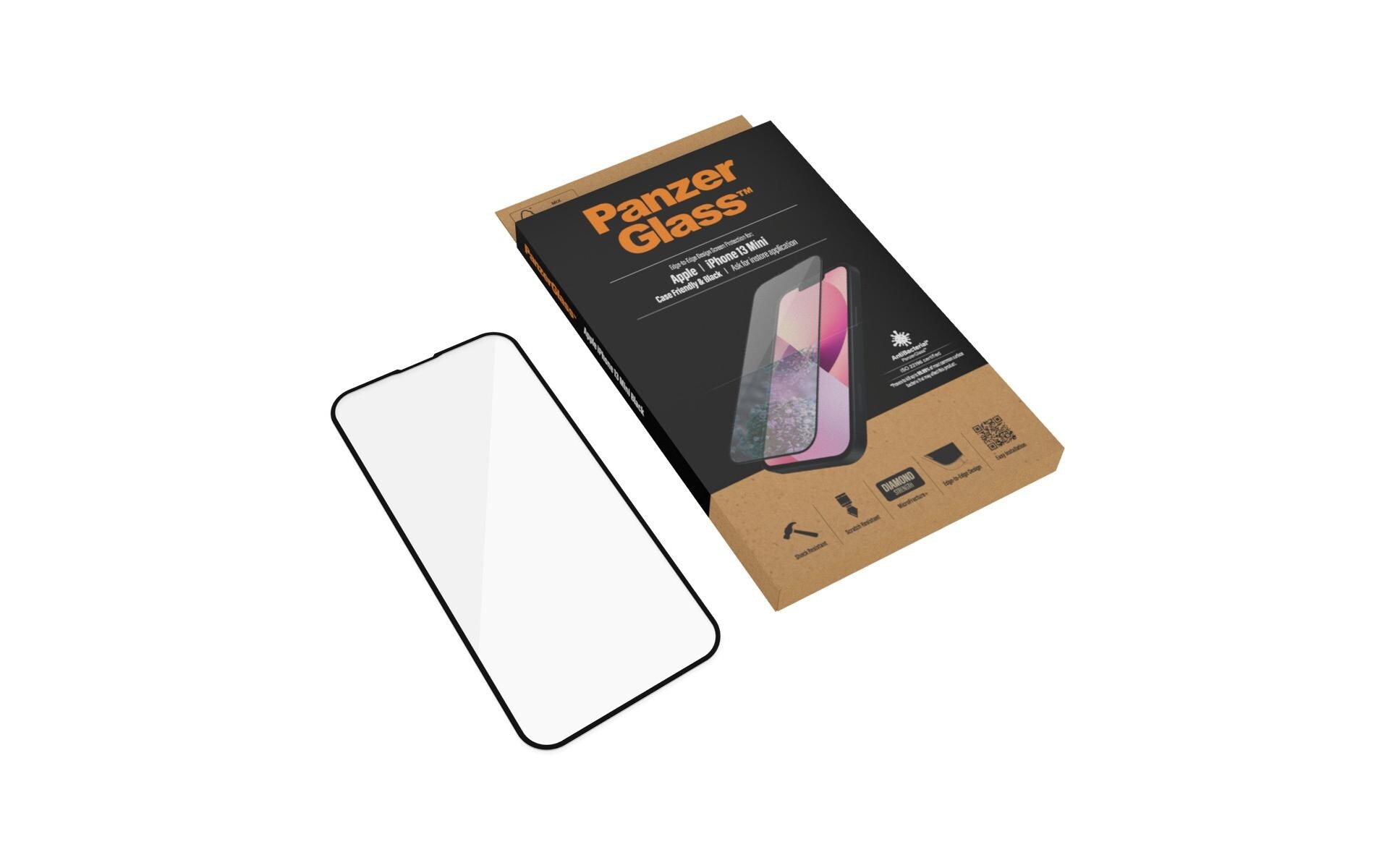 PanzerGlass Displayschutzglas »Displayschutz Case«, für iPhone 13 mini, Mit Rahmen