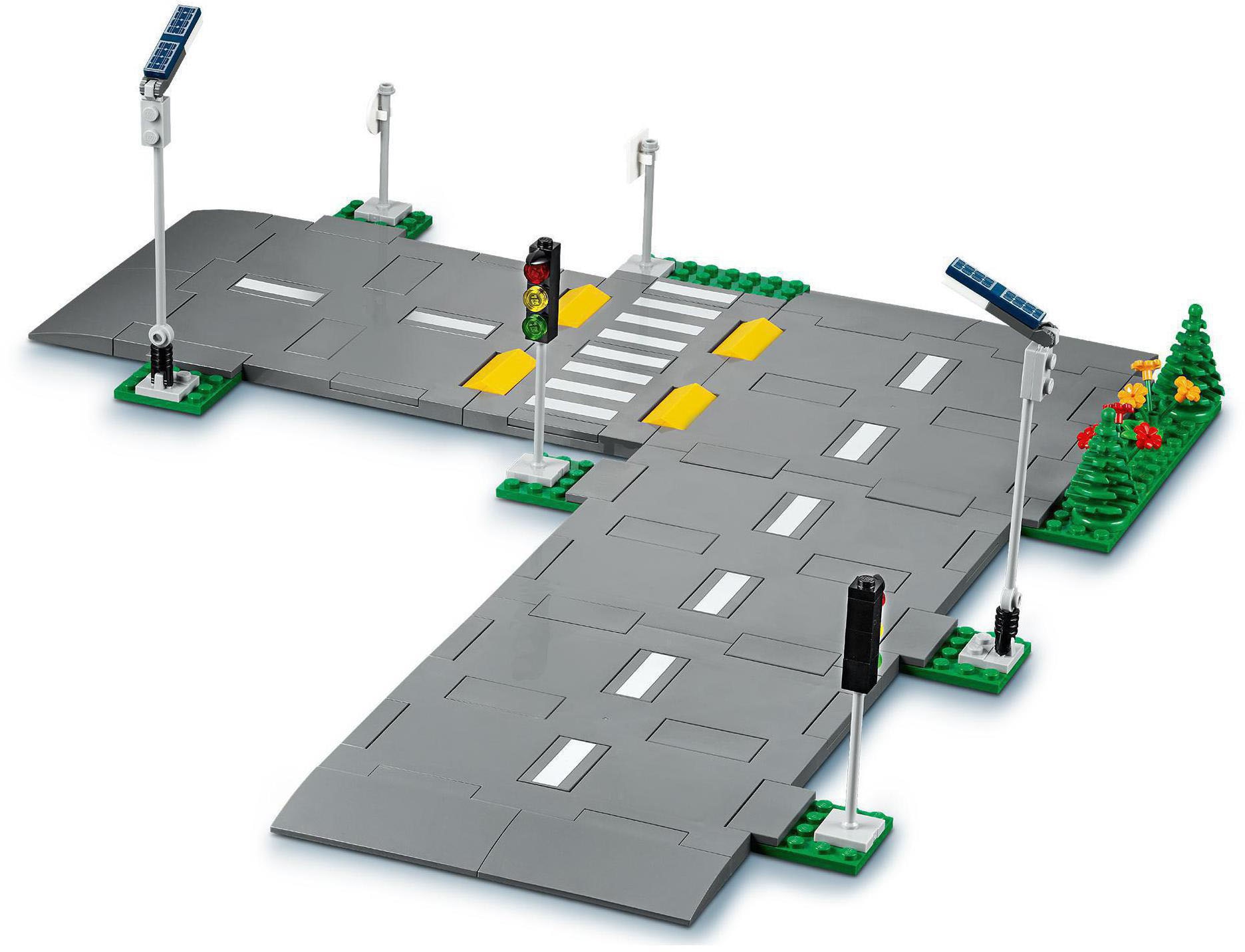 LEGO® Konstruktionsspielsteine »Strassenkreuzung mit Ampeln (60304), LEGO® City Town«, (112 St.), Made in Europe