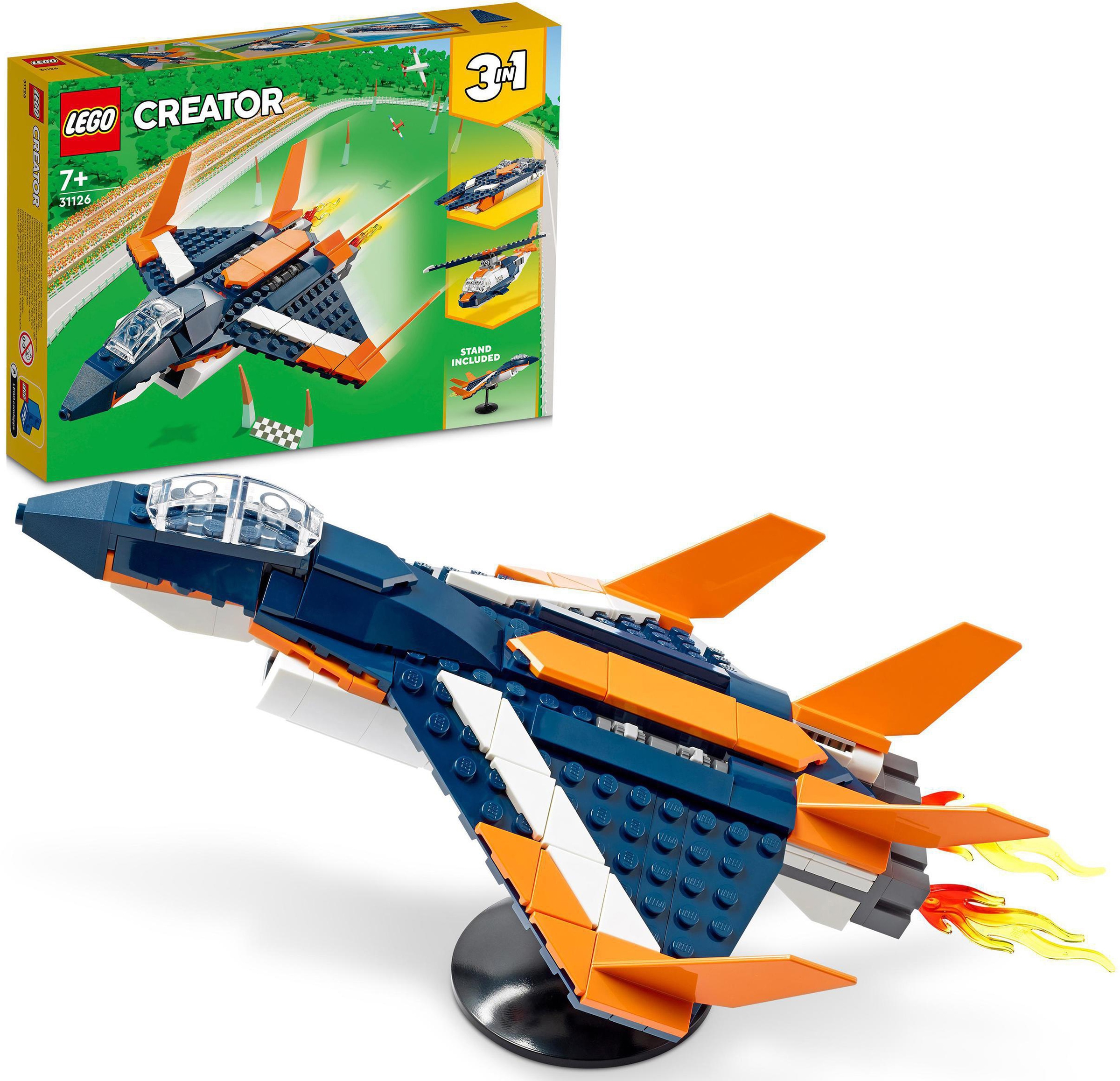 Image of LEGO® Konstruktionsspielsteine »Überschalljet (31126), LEGO® Creator 3in1«, (215 St.), Made in Europe bei Ackermann Versand Schweiz