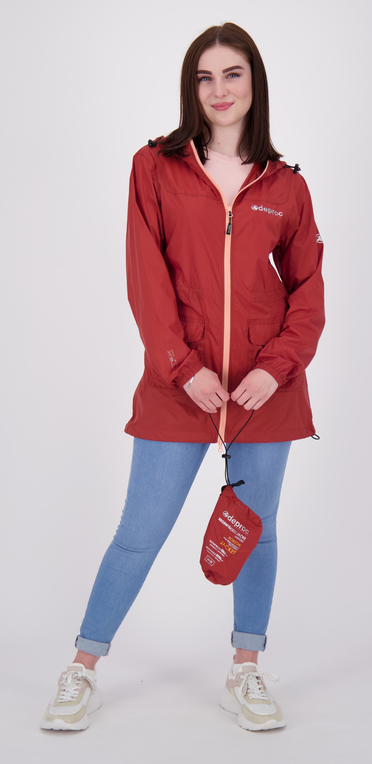DEPROC Active Regenmantel »ROBSON LONG WOMEN«, auch in Grossen Grössen erhältlich
