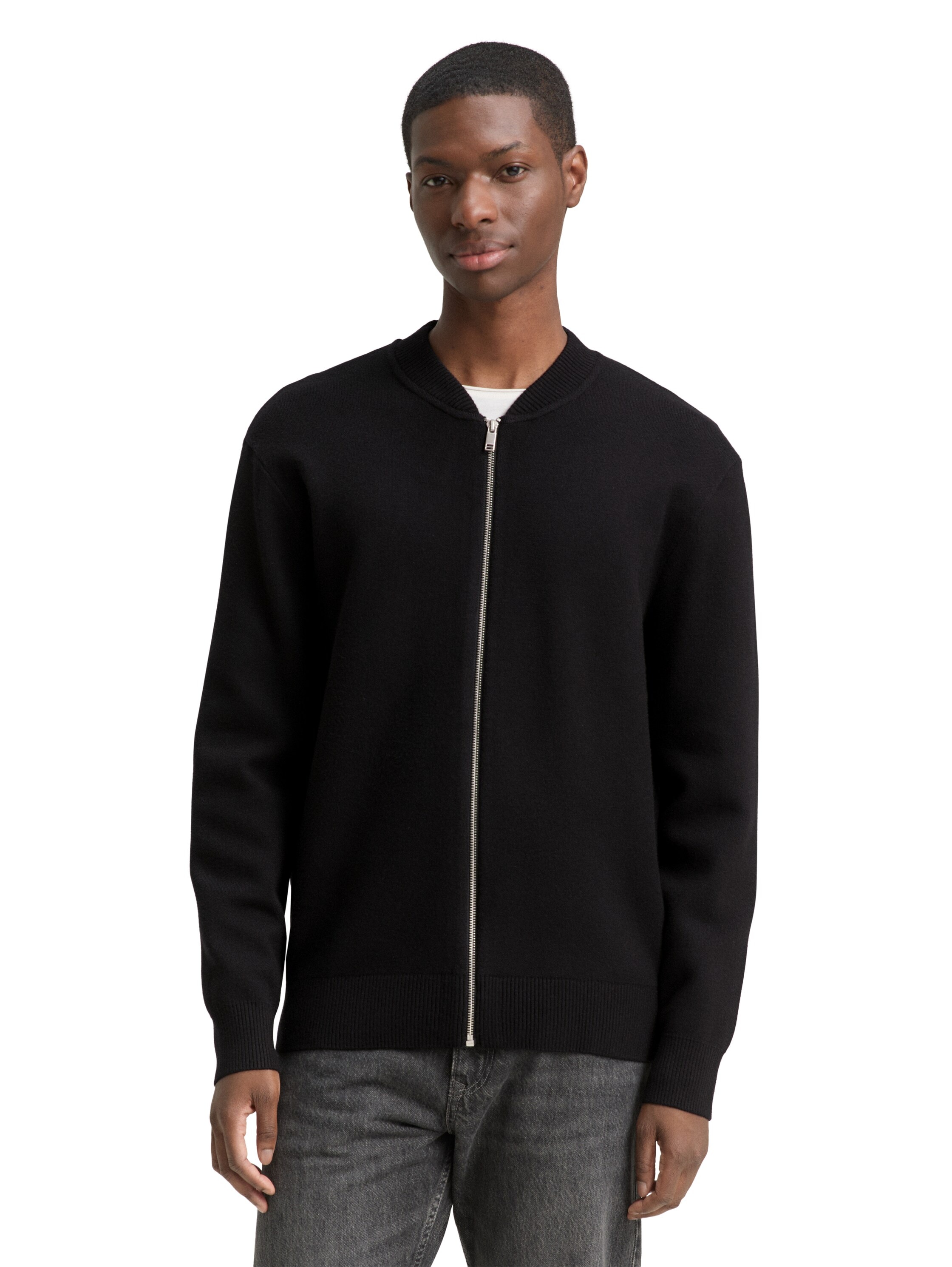 Image of TOM TAILOR Denim Strickpullover mit Rippbündchen