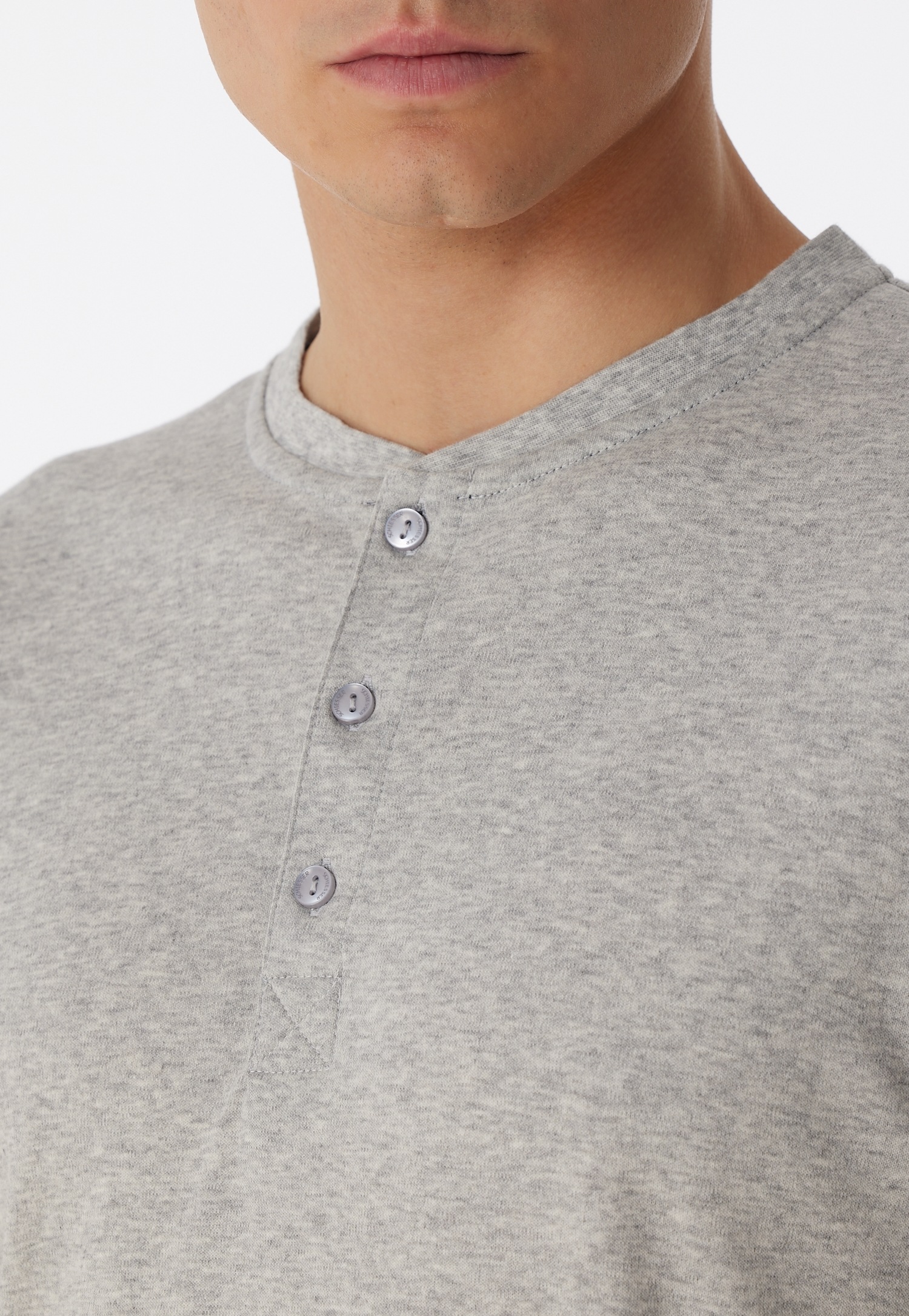 Schiesser Pyjama »"Fine Interlock"«, (2 tlg.), mit Serafino-Kragen und funktionaler Knopfleiste