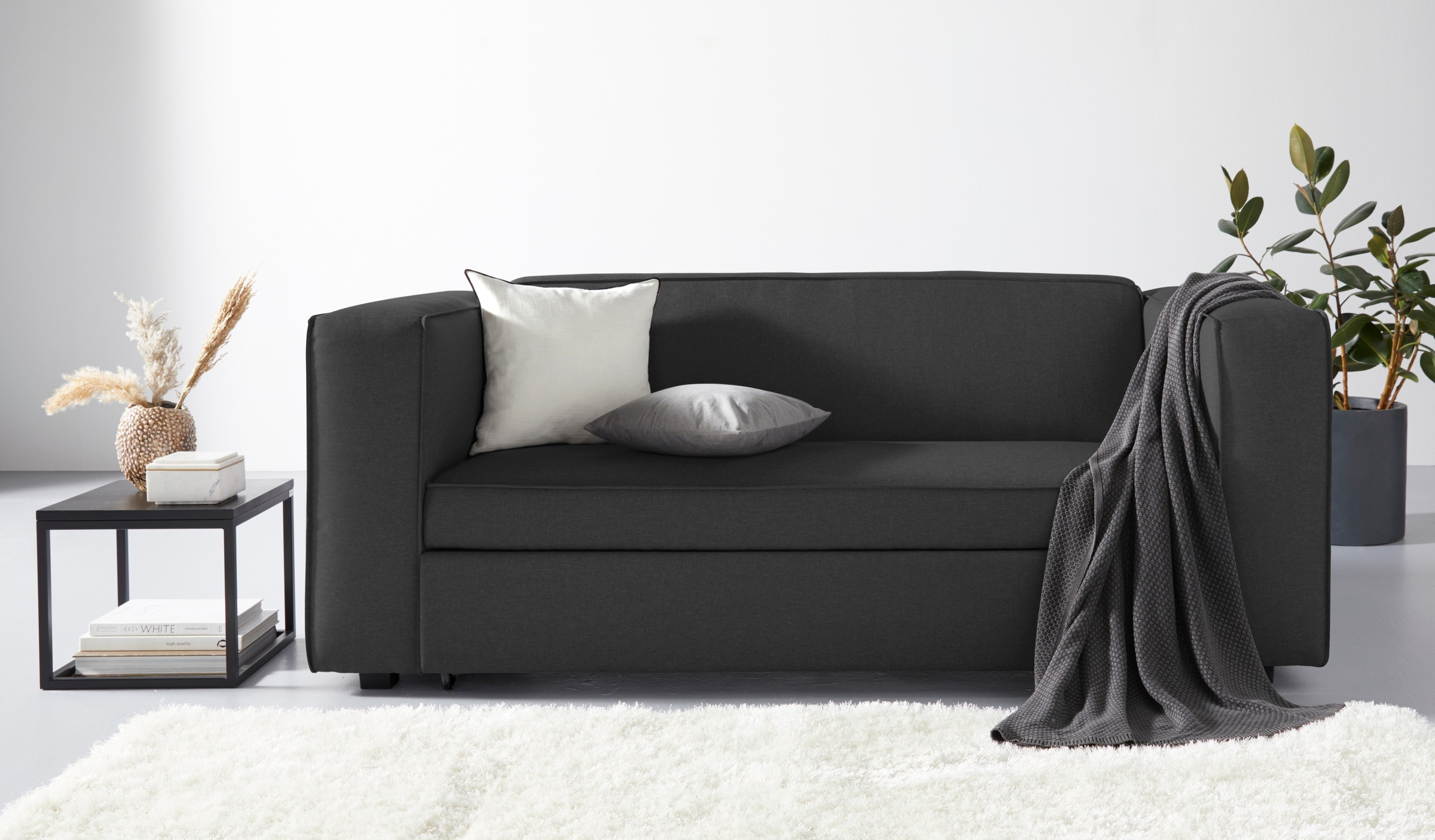 Image of Home affaire Schlafsofa "Asmund, Design-Schlafsofa, komfortable Bedienung," perfekter Sitzkomfort, Liegefläche 160/200 cm