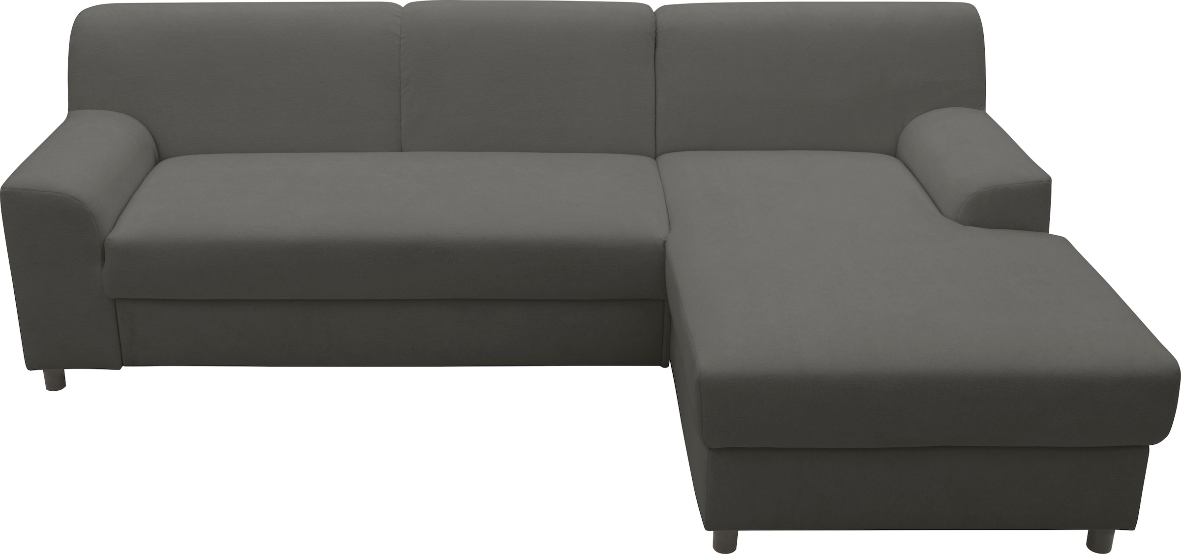 DOMO collection Ecksofa »Turah 2, L-Form, Cord oder Luxus-Microfaser, komfortabler Federkern«, B/T/H: 241/146/79 cm, incl. Zierkissen, wahlweise mit Bettfunktion