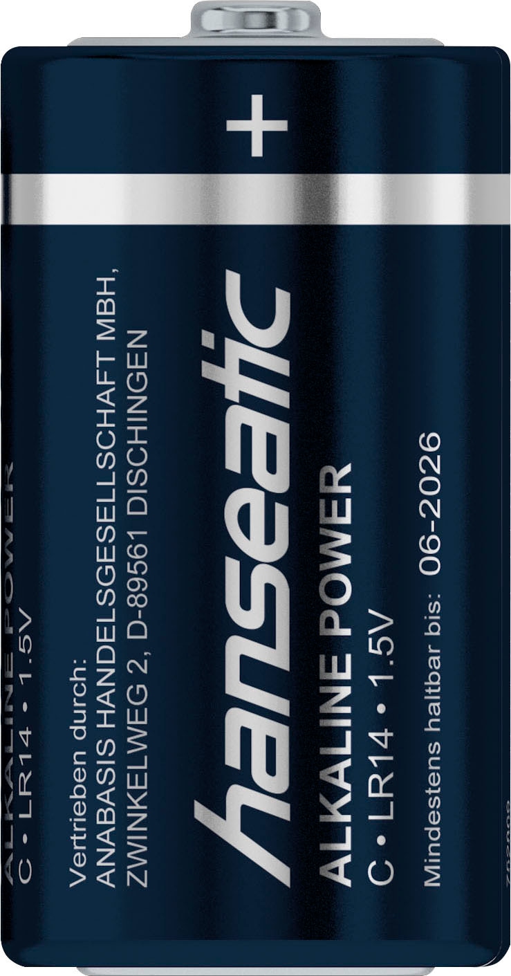 Hanseatic Batterie »6 Stück Baby C Batterien Alkaline LR14«, LR14, 1,5 V, (Set, 6 St.)