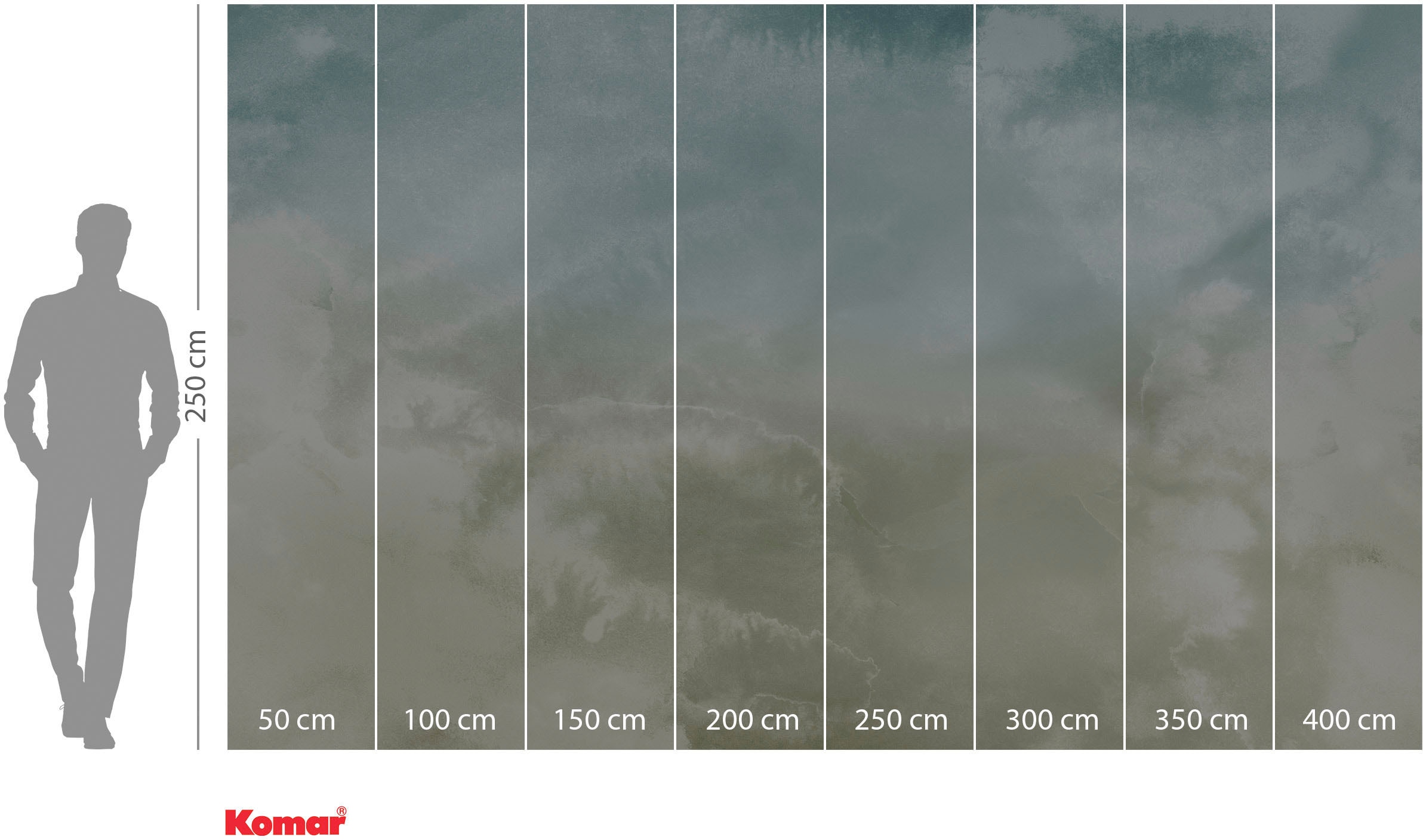 Komar Papier peint intissé »Digitaldruck Vlies -  Broken Blend - Grösse 400 x 250 cm« imprimé Wohnzimmer, Schlafzimmer