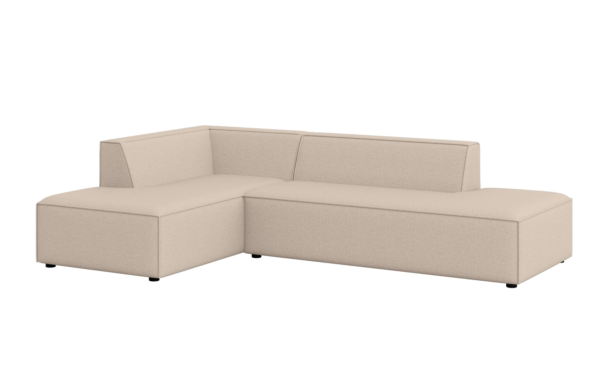 INOSIGN Ecksofa »Ecksofa Cavan mit Ottomane links oder rechts bestellbar« L-Form mit Wellenunterfederung, Masse B/T/H: 270/180/72 cm