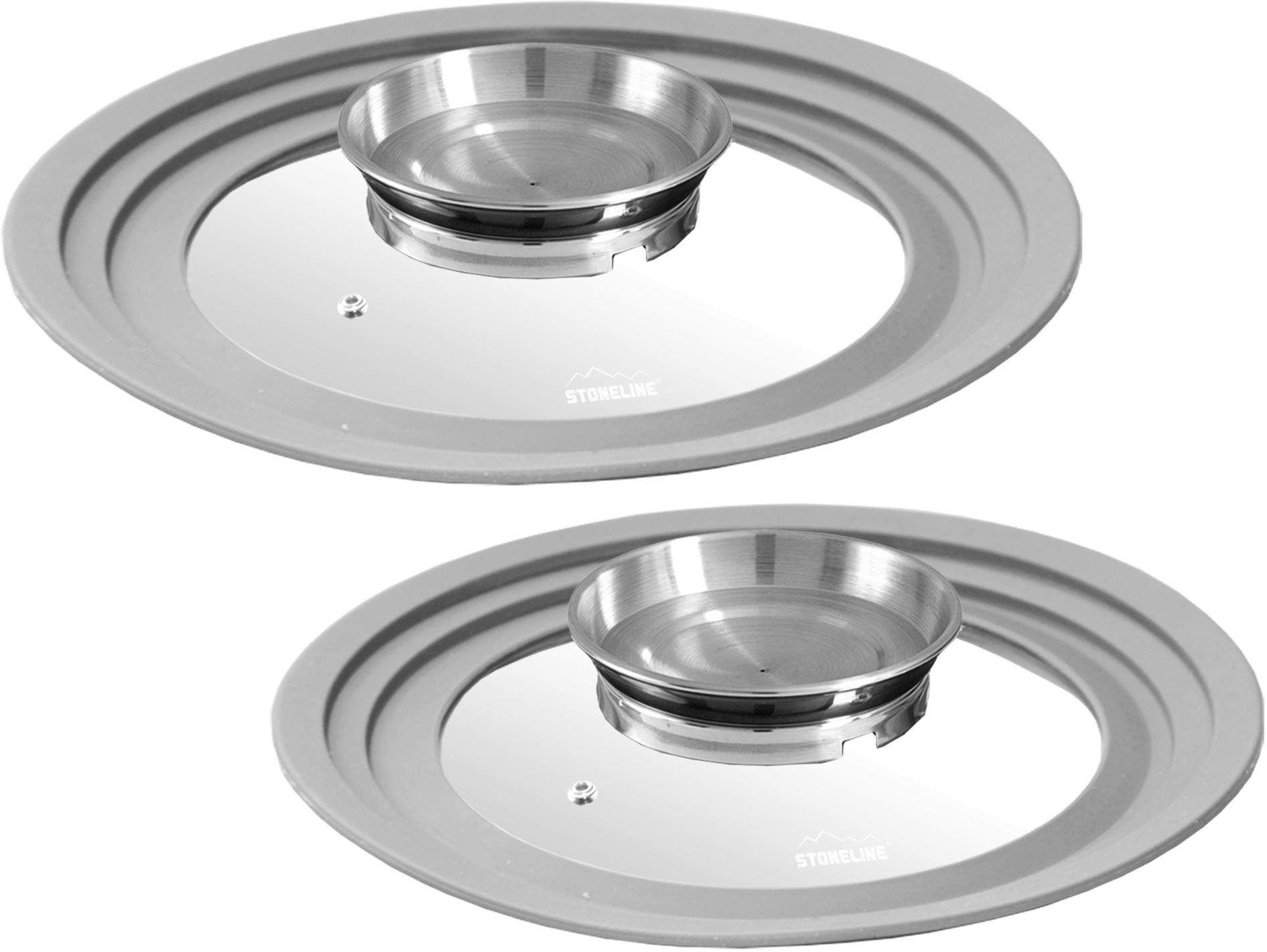 Image of STONELINE Universaldeckel, (Set), mit Silikonrand, für 16/18/20 cm und 24/26/28 cm bei Ackermann Versand Schweiz