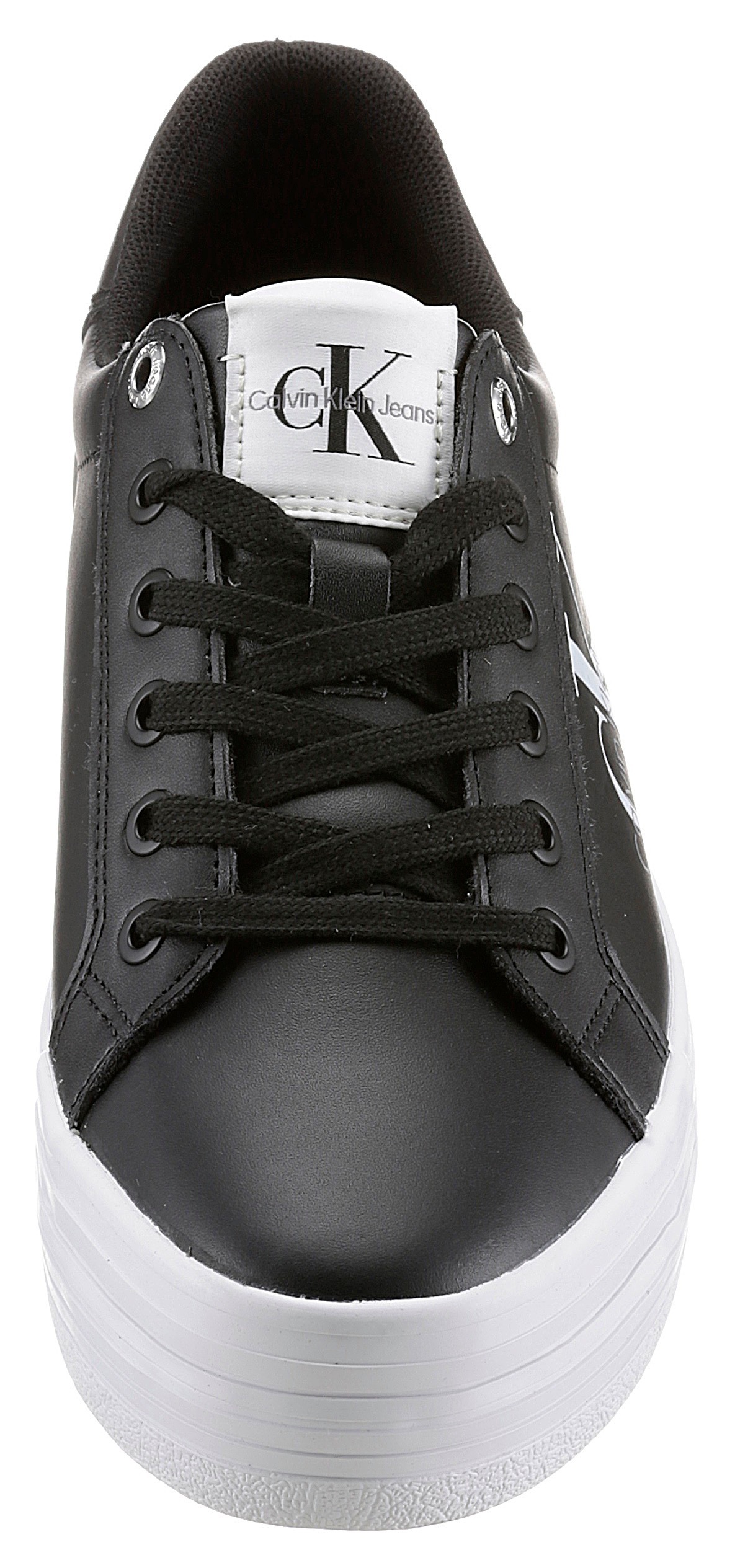 Calvin Klein Jeans Baskets à plateforme »VULC FLATFORM LACEUP LOW LTH«  weicher Schaftrandpolsterung, Freizeitschuh, Halbschuh, Schnürschuh