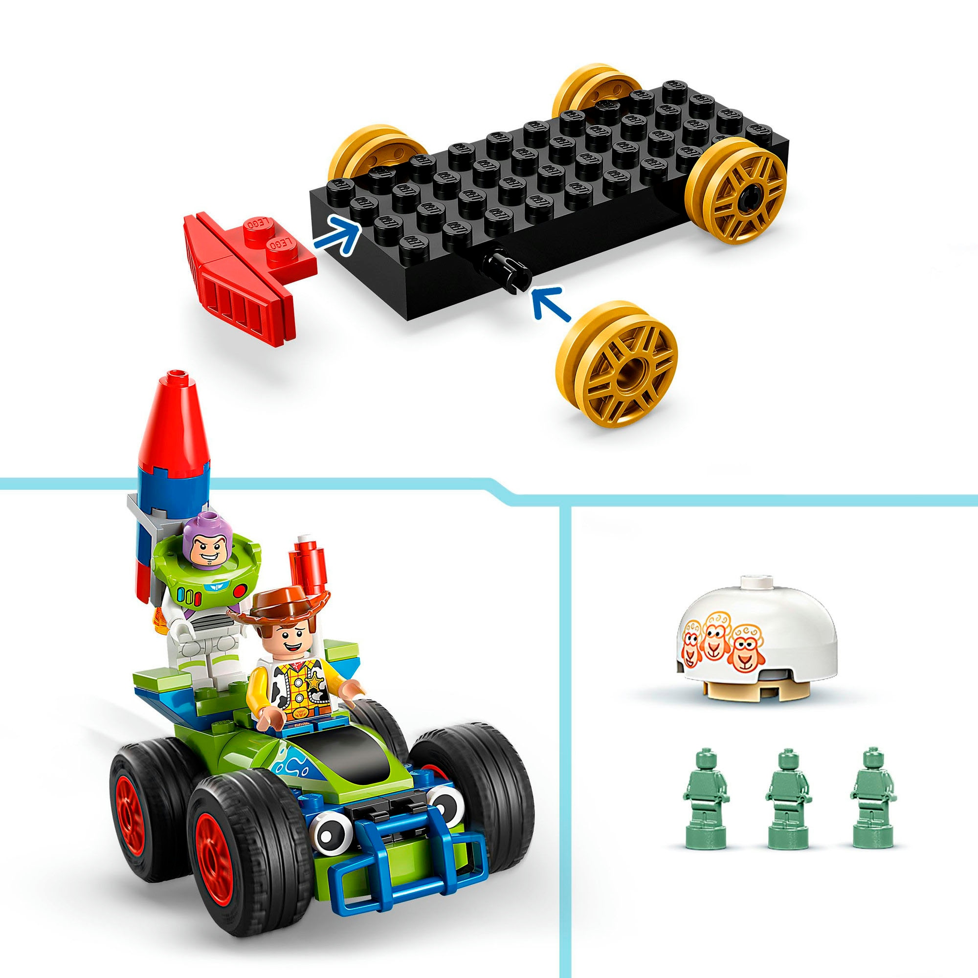 LEGO® Konstruktionsspielsteine »Partyzug und das Auto RC aus Toy Story (43264), LEGO Disney Pixar« Made in Europe
